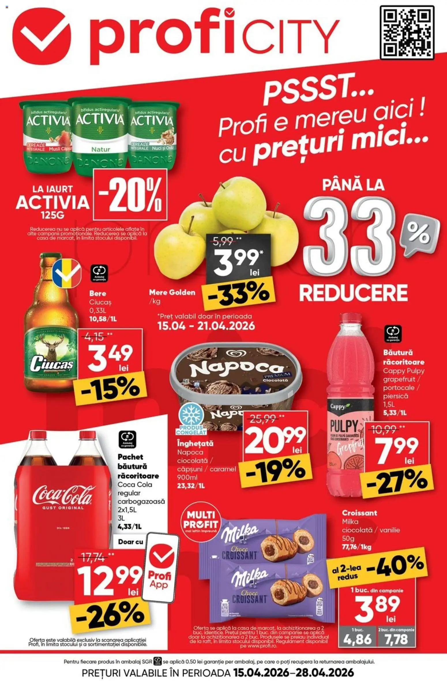 Catalog Profi 15 - 27 Aprilie 2026 | Pagina 1 | Produse: Piersică, Mici, Amerikan servis, Portocale