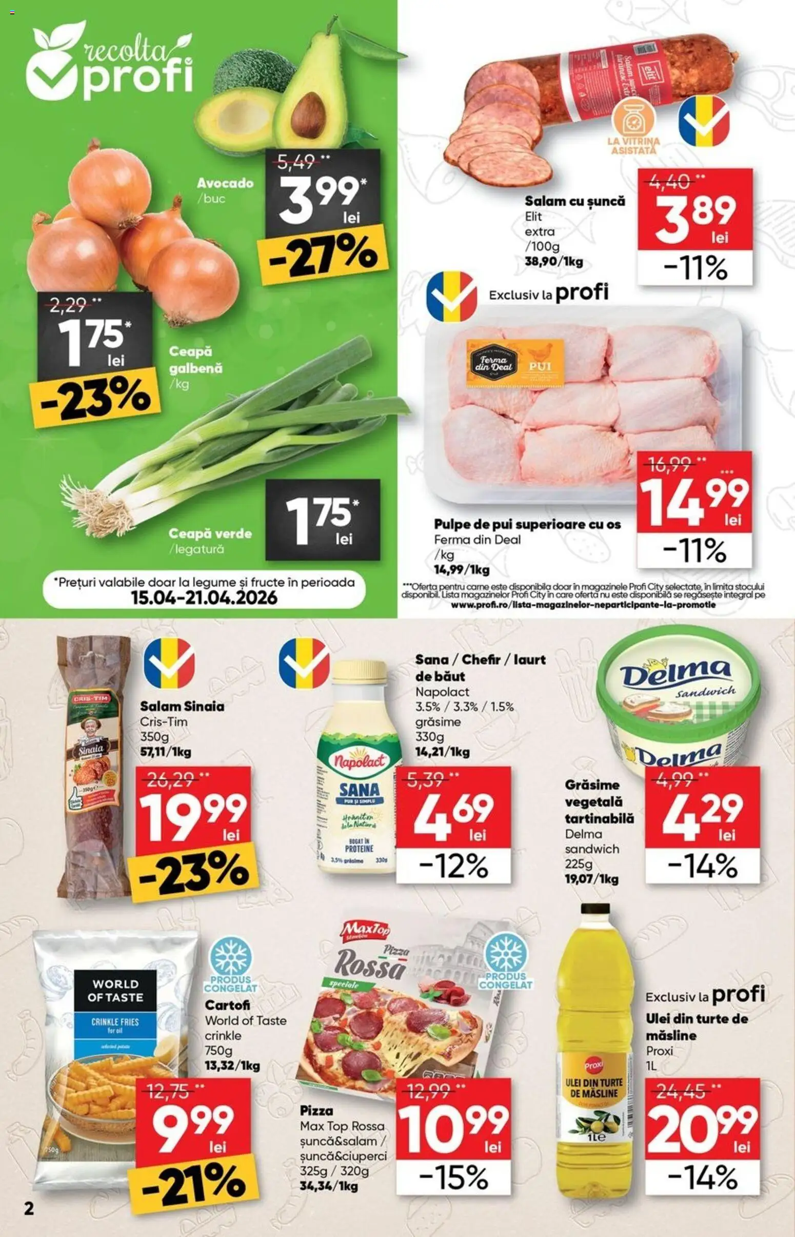 Catalog Profi 15 - 27 Aprilie 2026 | Pagina 2 | Produse: Top, Măsline, Șuncă, Cartofi