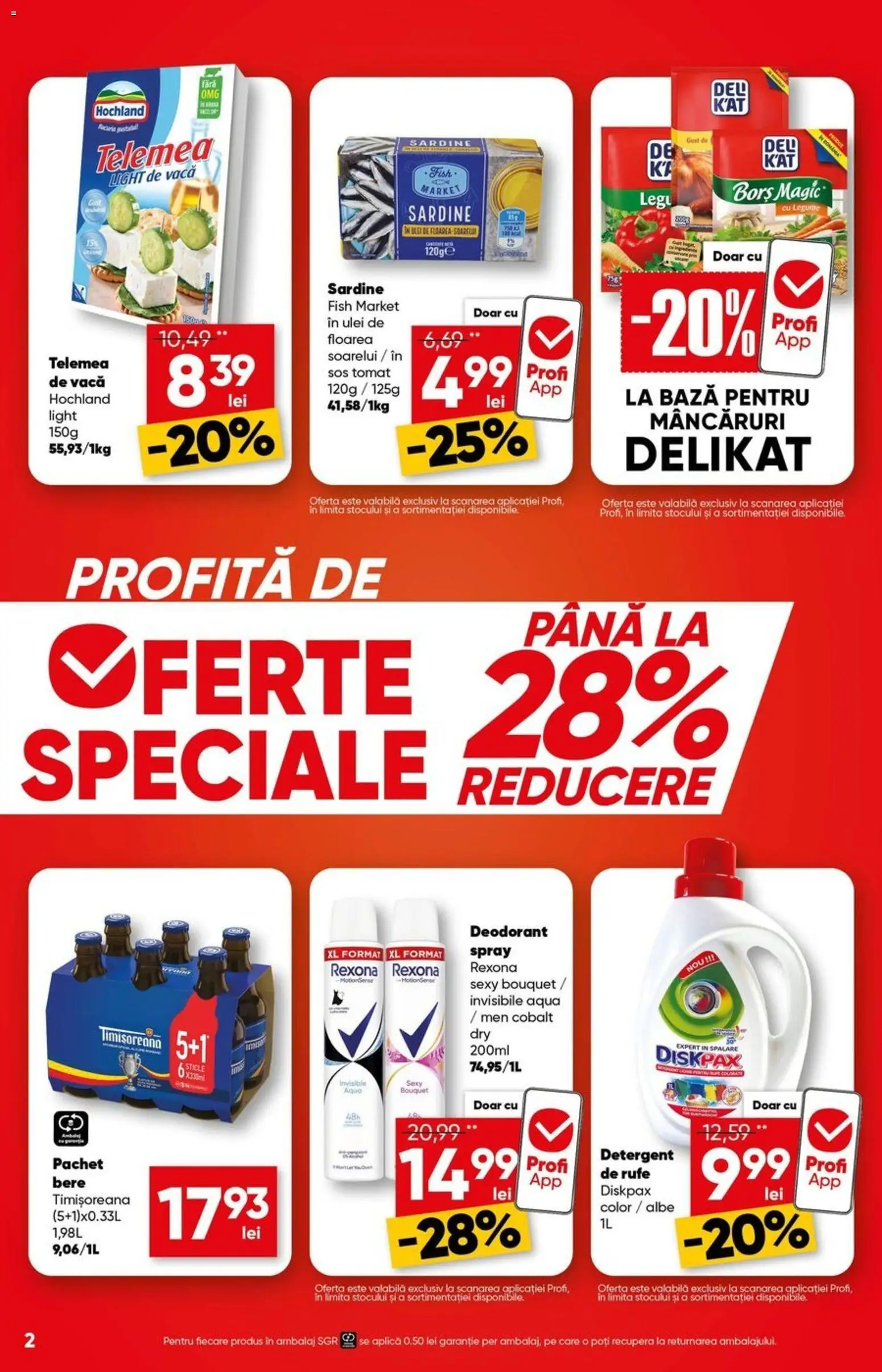 Catalog Profi 15 - 27 Aprilie 2026 | Pagina 2 | Produse: Borș, Bere, Detergent, Legume