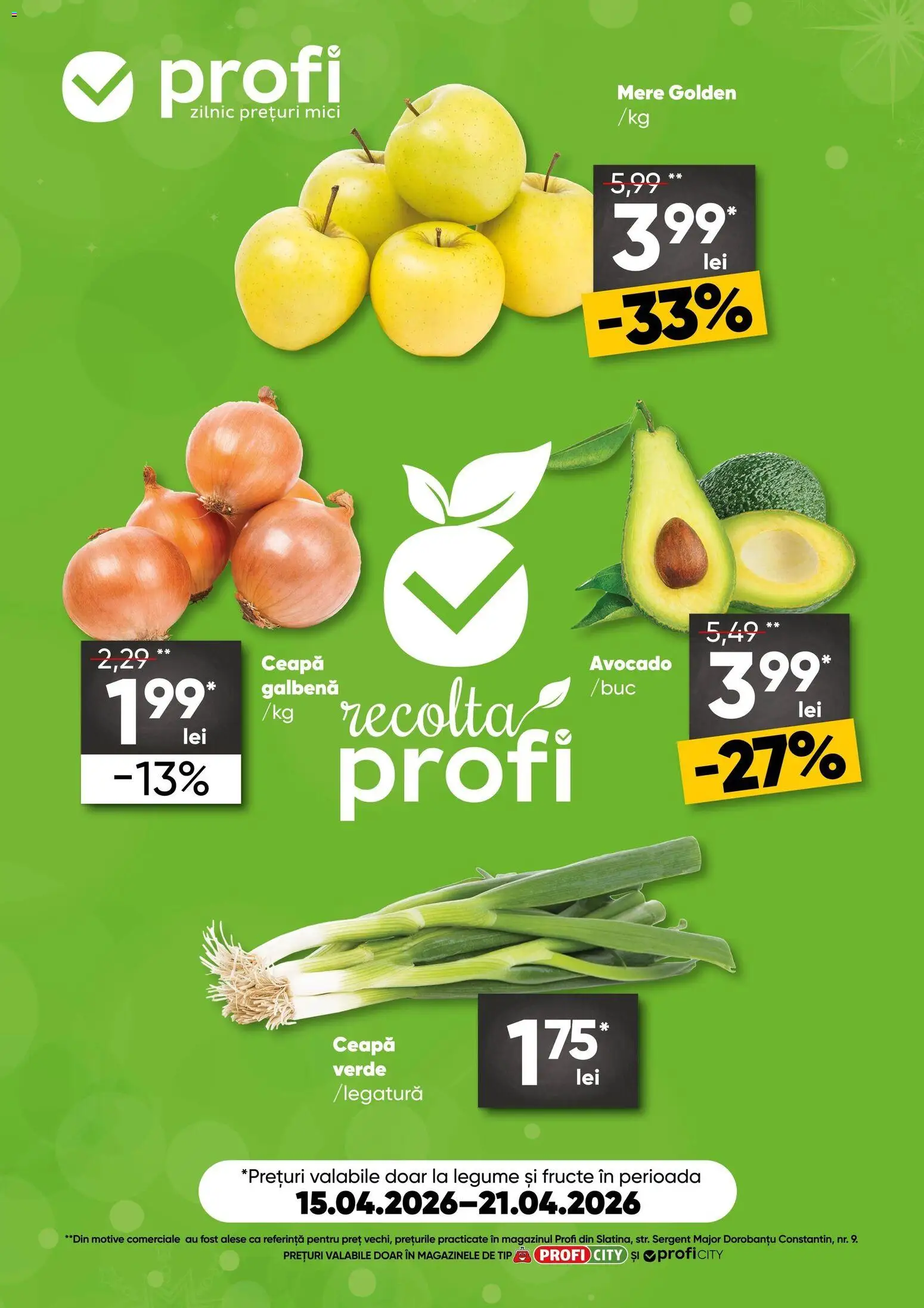 Catalog Profi 15 - 20 Aprilie 2026 | Pagina 1 | Produse: Ceapă galbenă, Mici, Ceapă, Fructe