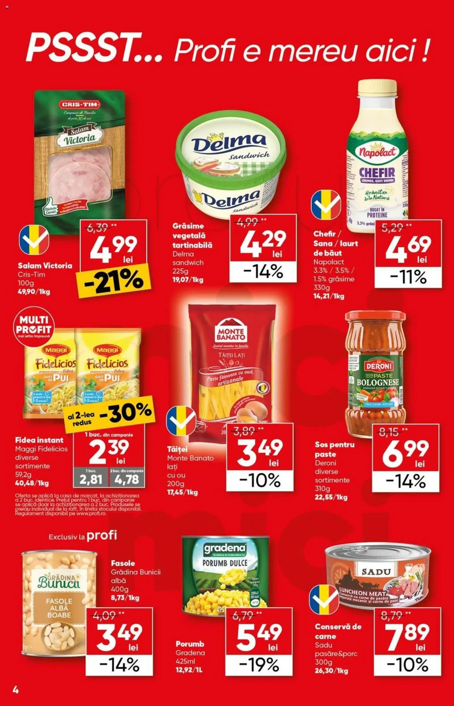 Catalog Profi 15 - 27 Aprilie 2026 | Pagina 4 | Produse: Masaüstü kılıfı, Ouă, Salam, Sos