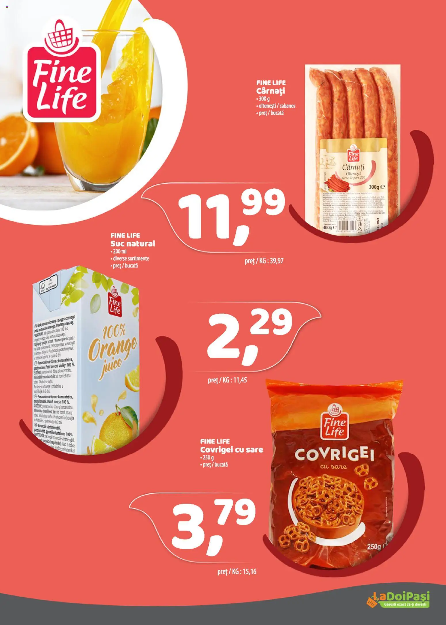 Catalog La Doi Pași 16 - 29 Aprilie 2026 | Pagina 12 | Produse: Bol, Covrigei, Sare, Cârnați