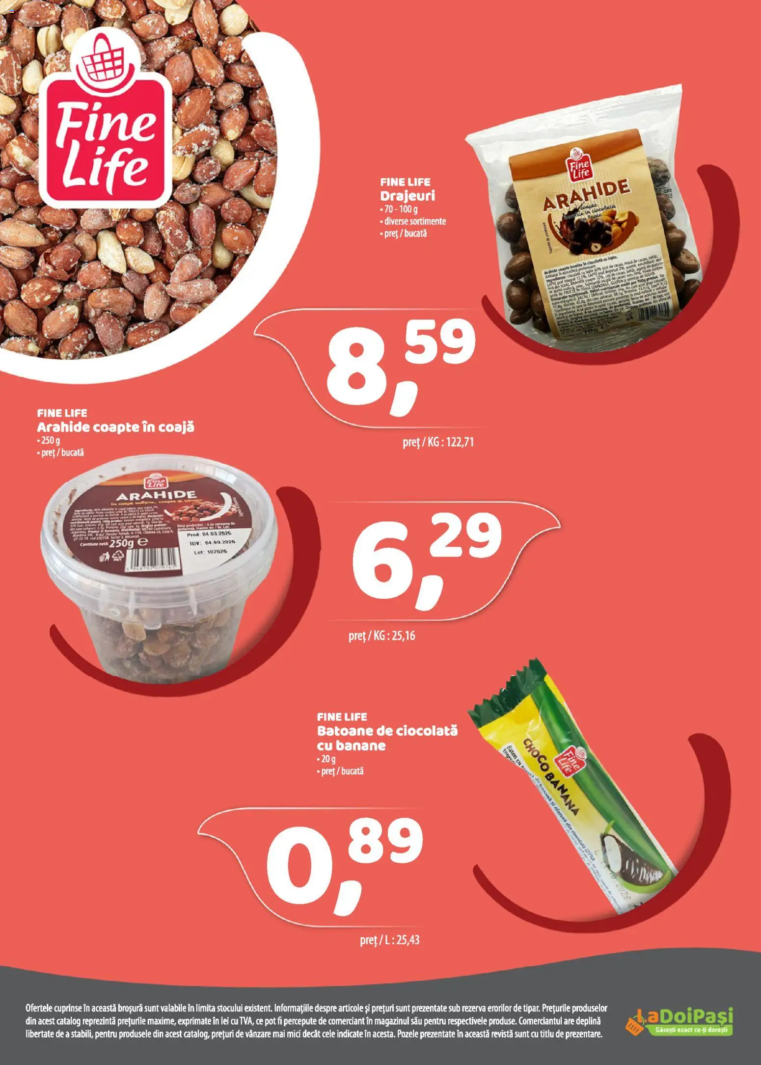 Catalog La Doi Pași 16 - 29 Aprilie 2026 | Pagina 13 | Produse: Mici, Arahide, Ciocolată, Banane