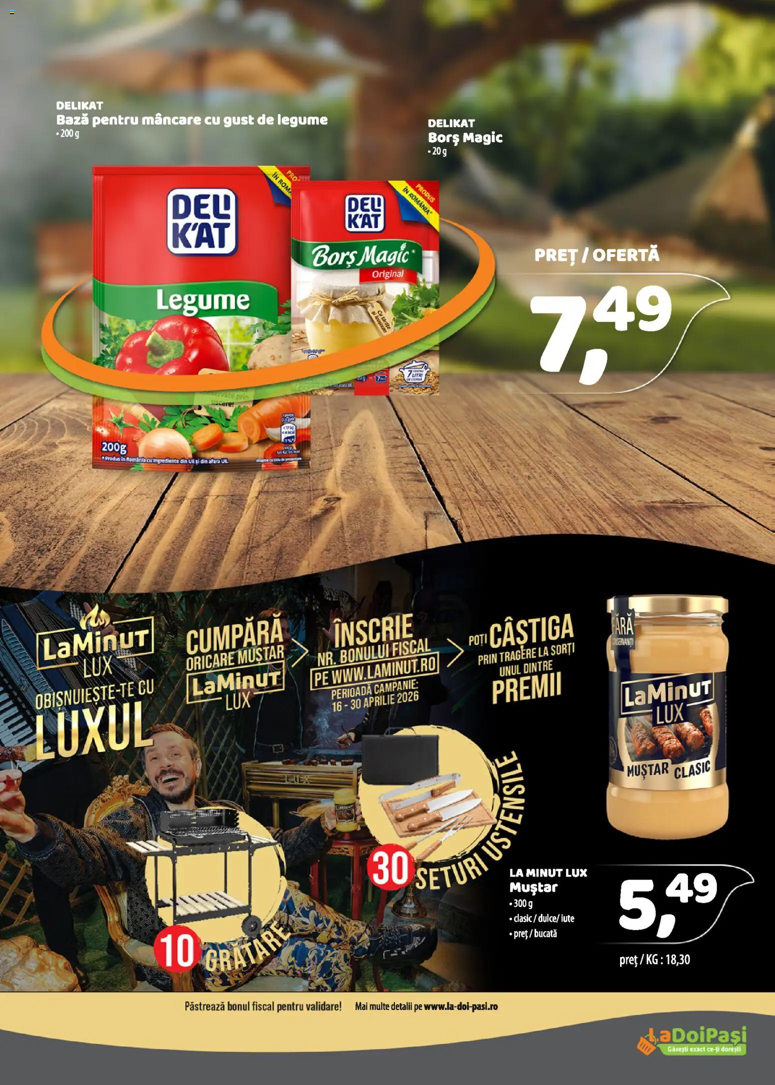 Catalog La Doi Pași 16 - 29 Aprilie 2026 | Pagina 3 | Produse: Borș, Muștar, Legume