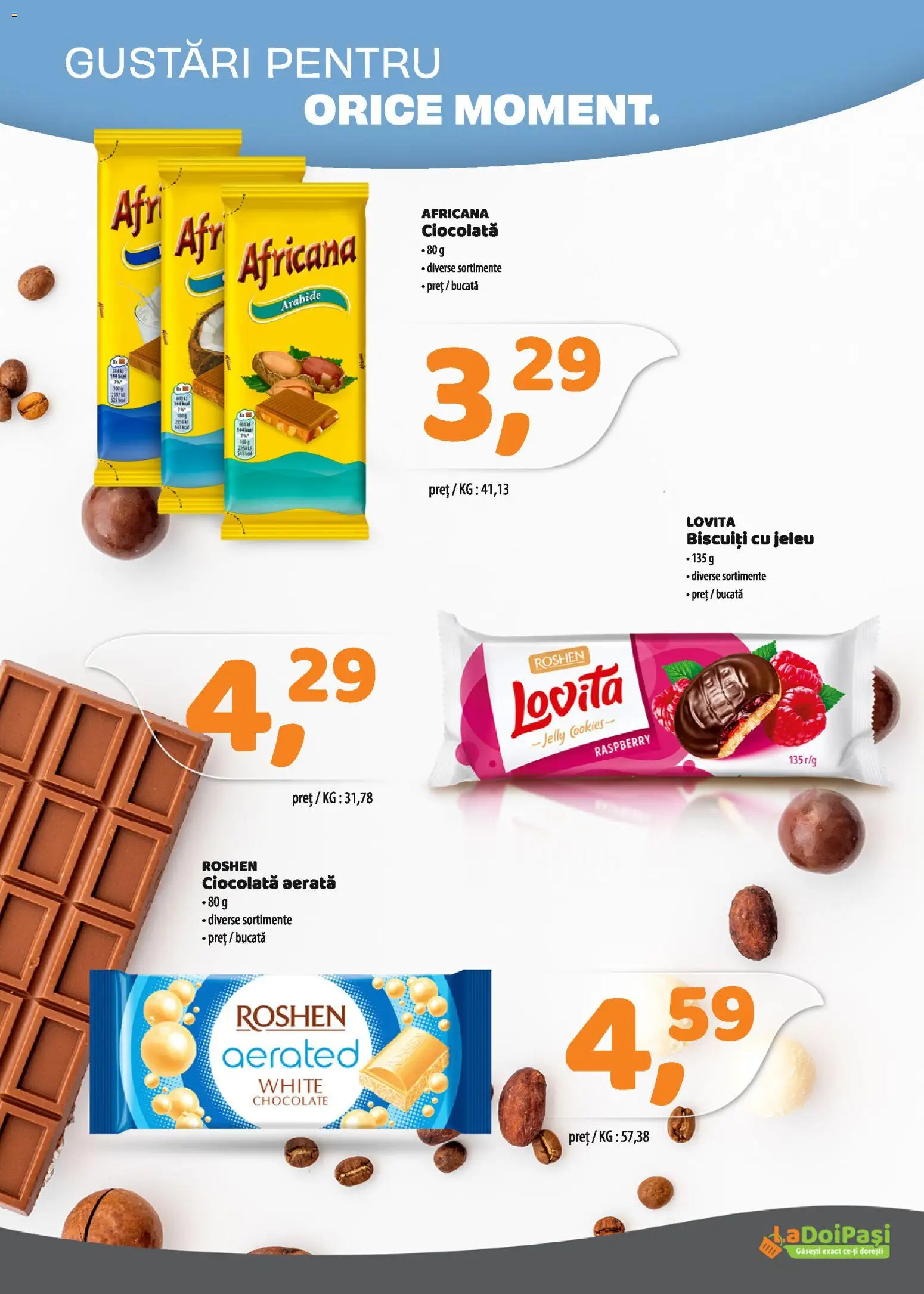 Catalog La Doi Pași 16 - 29 Aprilie 2026 | Pagina 5 | Produse: Ciocolată, Biscuiți