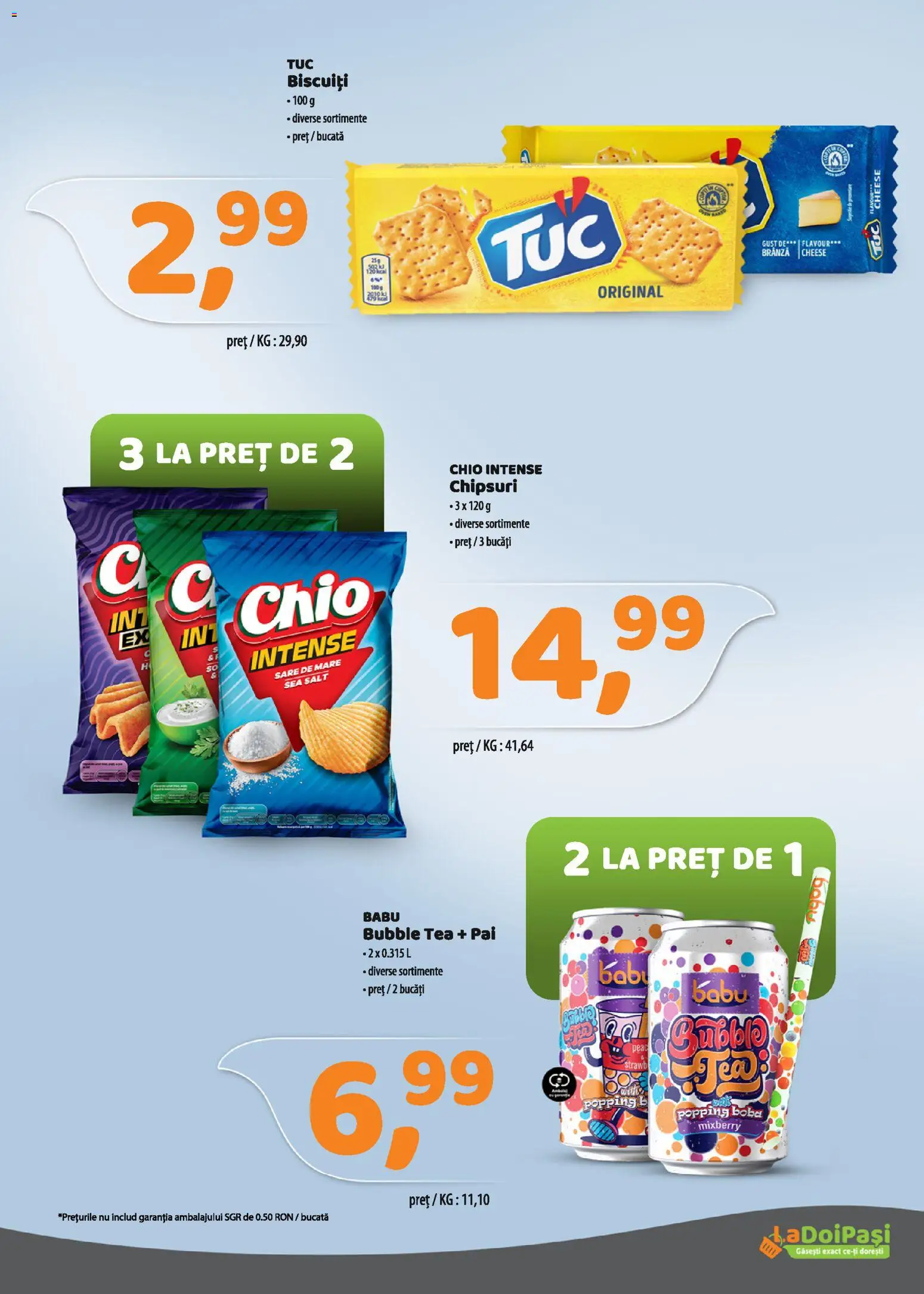 Catalog La Doi Pași 16 - 29 Aprilie 2026 | Pagina 6 | Produse: Brânză, Chipsuri, Biscuiți, Sare