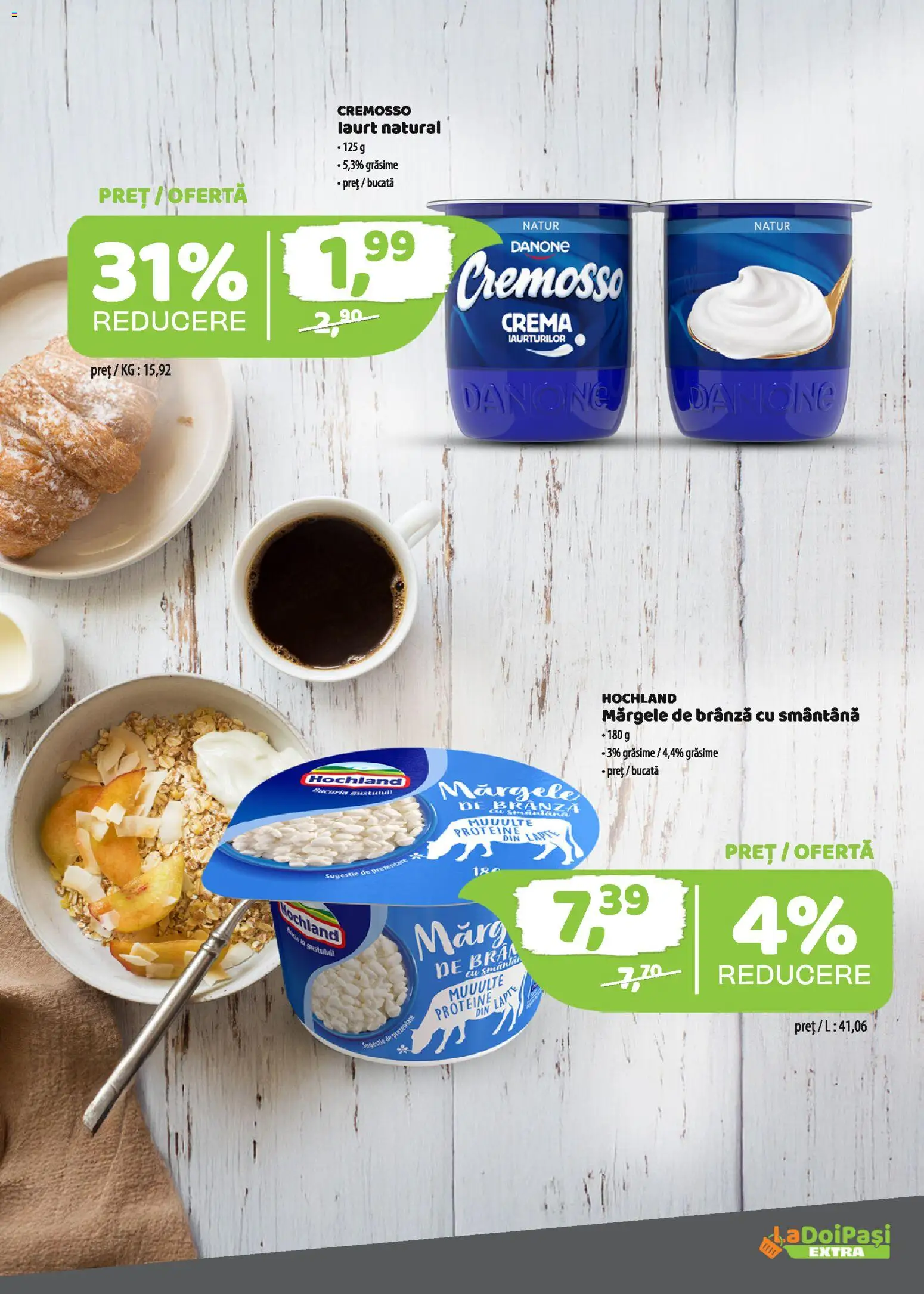 Catalog La Doi Pași 16 - 29 Aprilie 2026 | Pagina 5 | Produse: Masaüstü kılıfı, Brânză, Cremă, Smântână