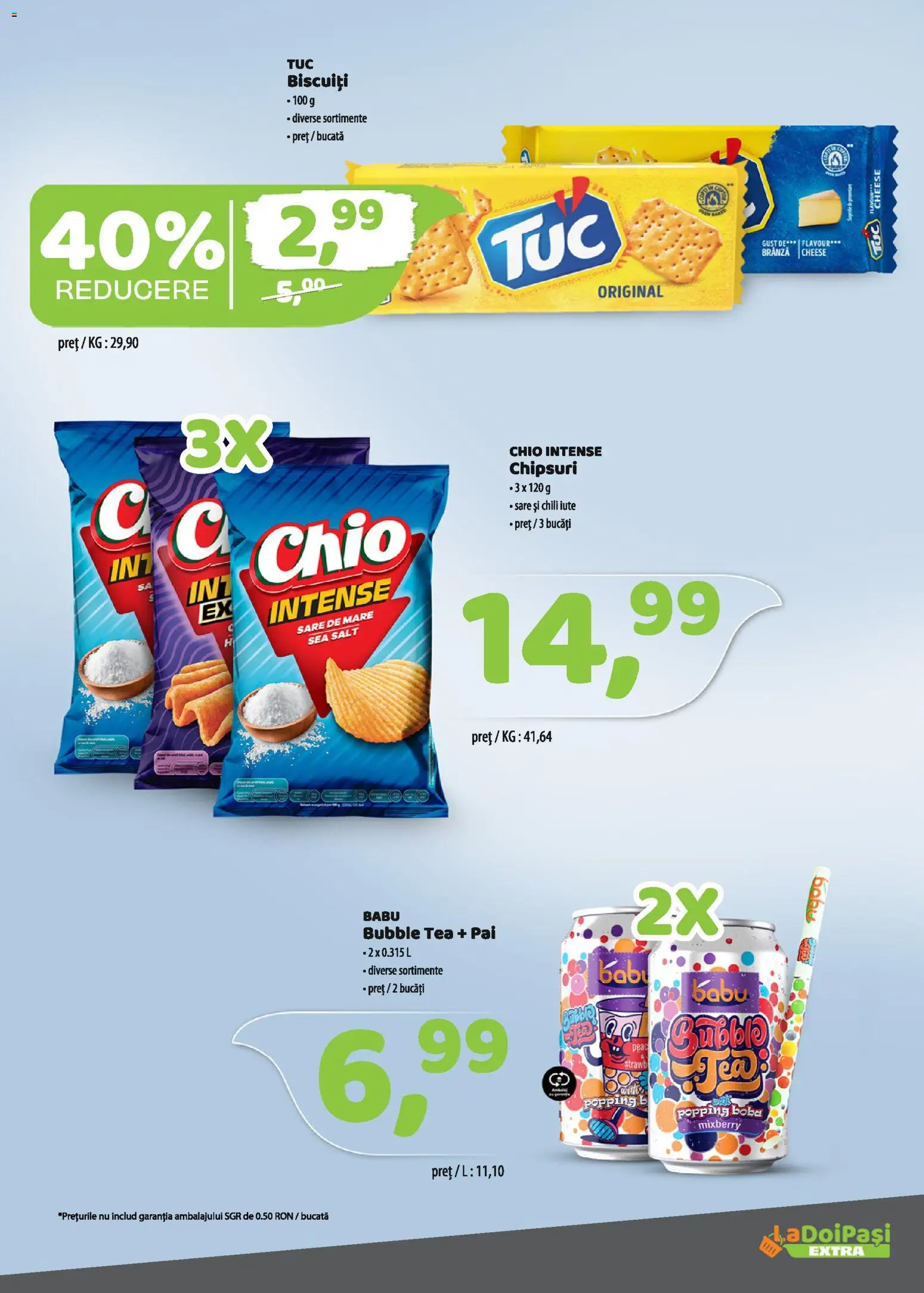 Catalog La Doi Pași 16 - 29 Aprilie 2026 | Pagina 7 | Produse: Brânză, Chipsuri, Biscuiți, Sare