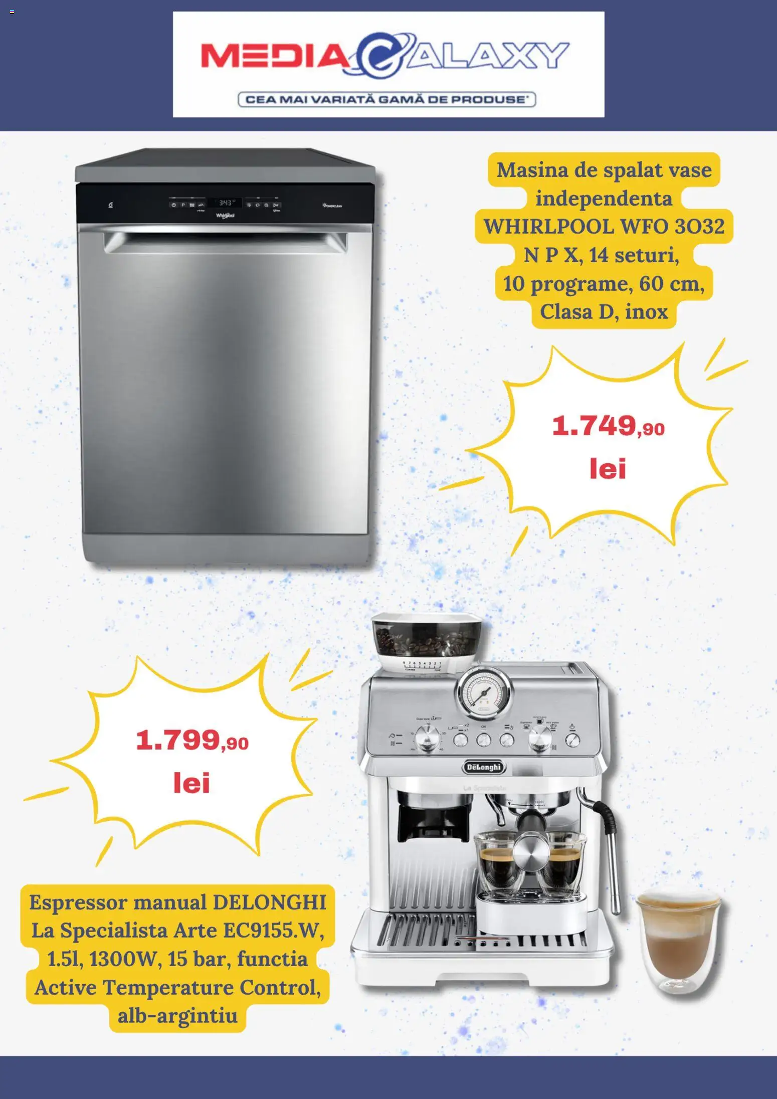 Catalog Media Galaxy 16 - 21 Aprilie 2026 | Pagina 4 | Produse: Espressor, Mașină De Spălat, Mașină De Spălat Vase