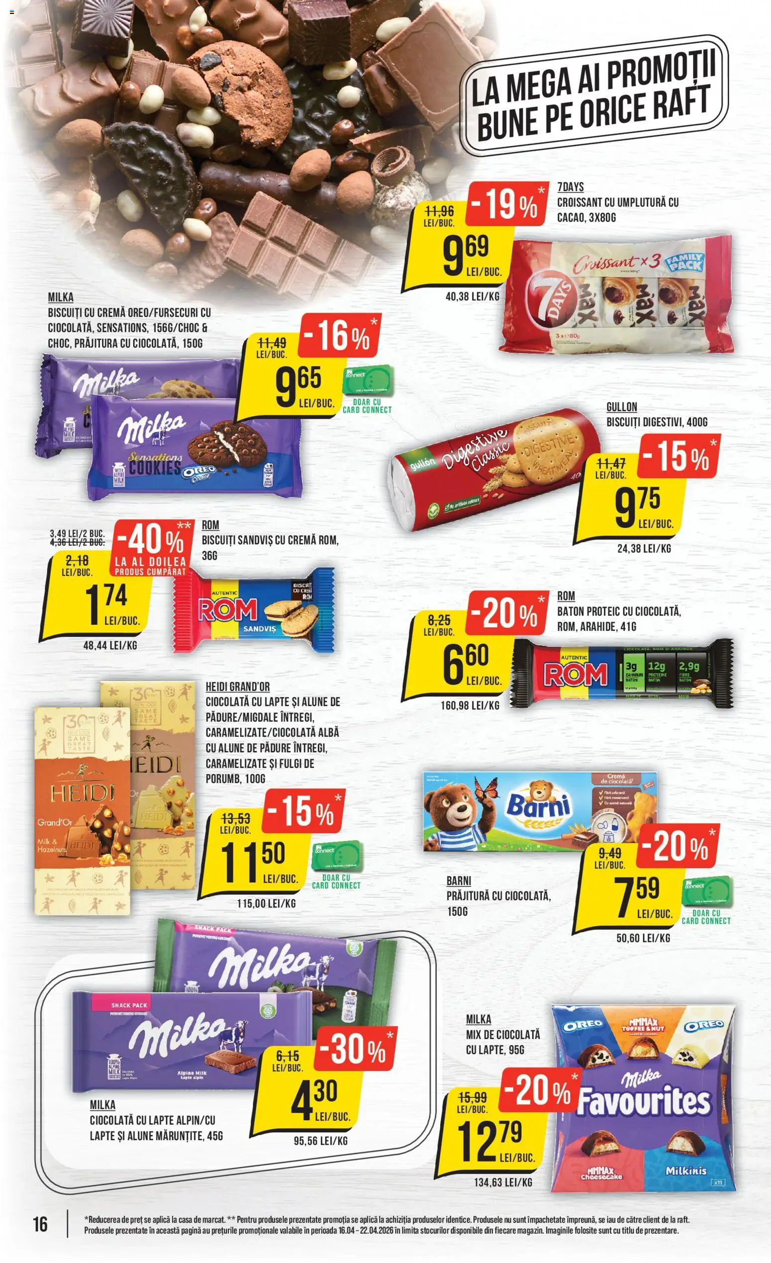 Catalog Mega Image 16 - 21 Aprilie 2026 | Pagina 16 | Produse: Masaüstü kılıfı, Prăjitură, Cremă, Ciocolată