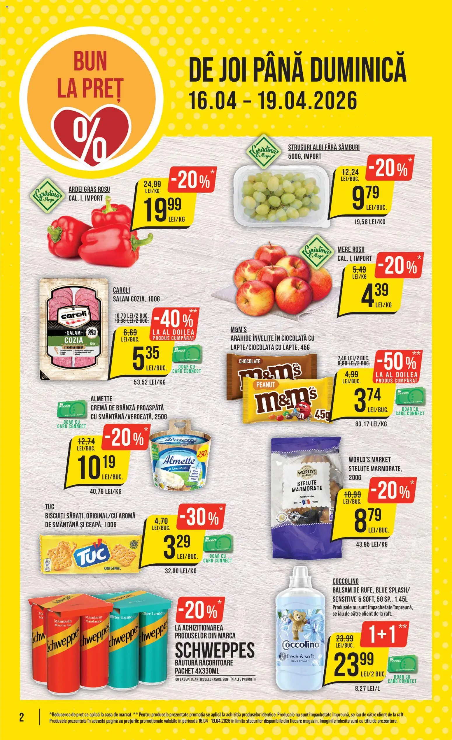 Catalog Mega Image 16 - 21 Aprilie 2026 | Pagina 2 | Produse: Struguri, Brânză, Ciocolată, Biscuiți