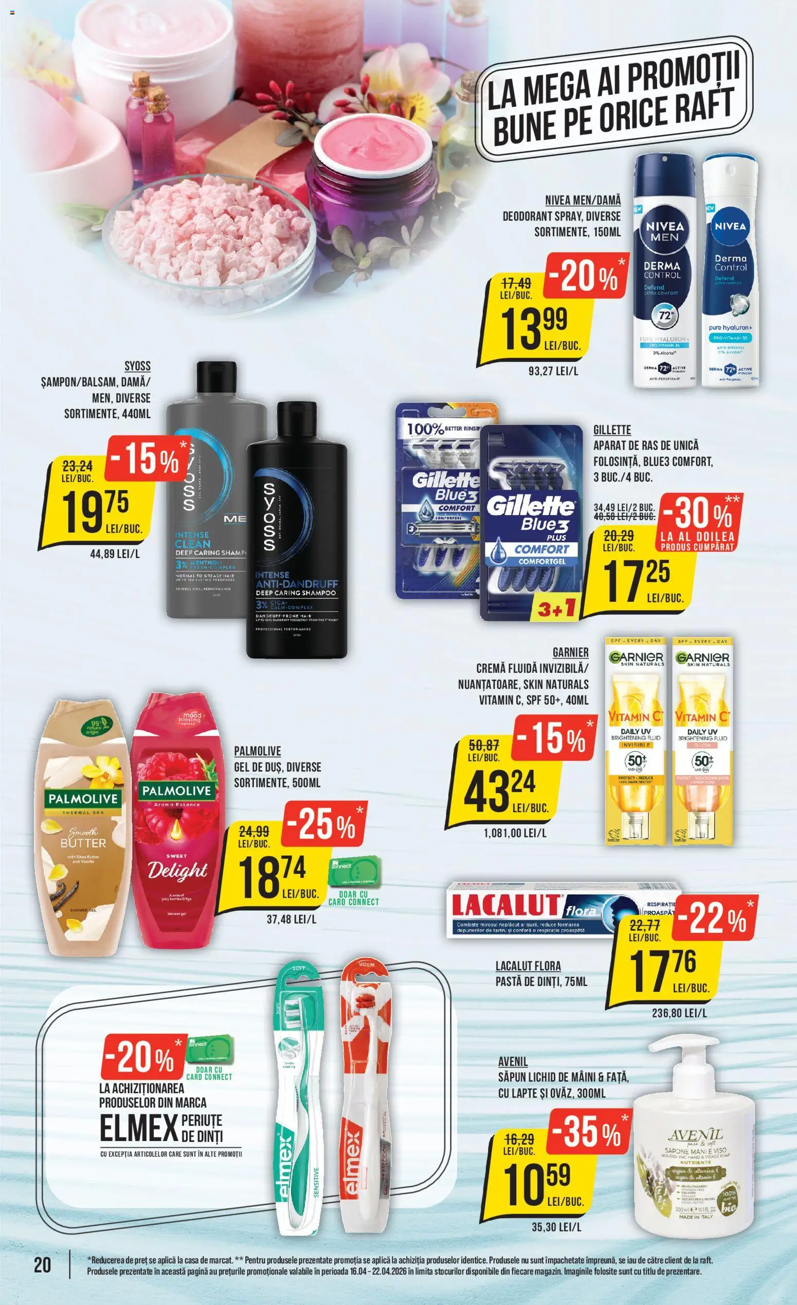 Catalog Mega Image 16 - 21 Aprilie 2026 | Pagina 20 | Produse: Lapte, Cremă, Săpun, Săpun lichid
