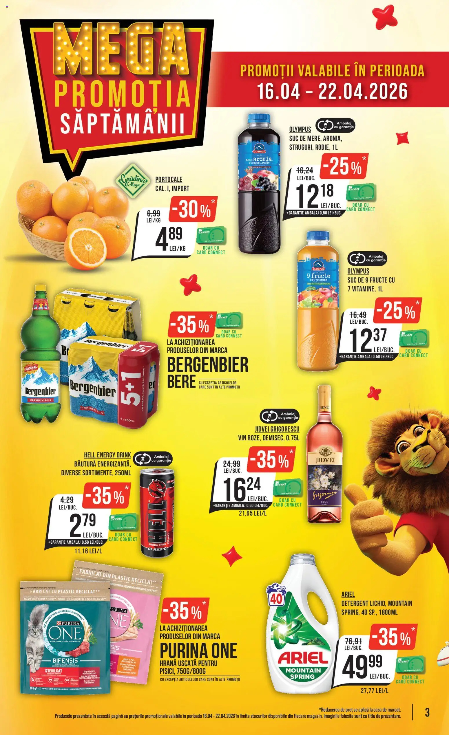 Catalog Mega Image 16 - 21 Aprilie 2026 | Pagina 3 | Produse: Bere, Portocale, Plastik Kulübe, Fructe