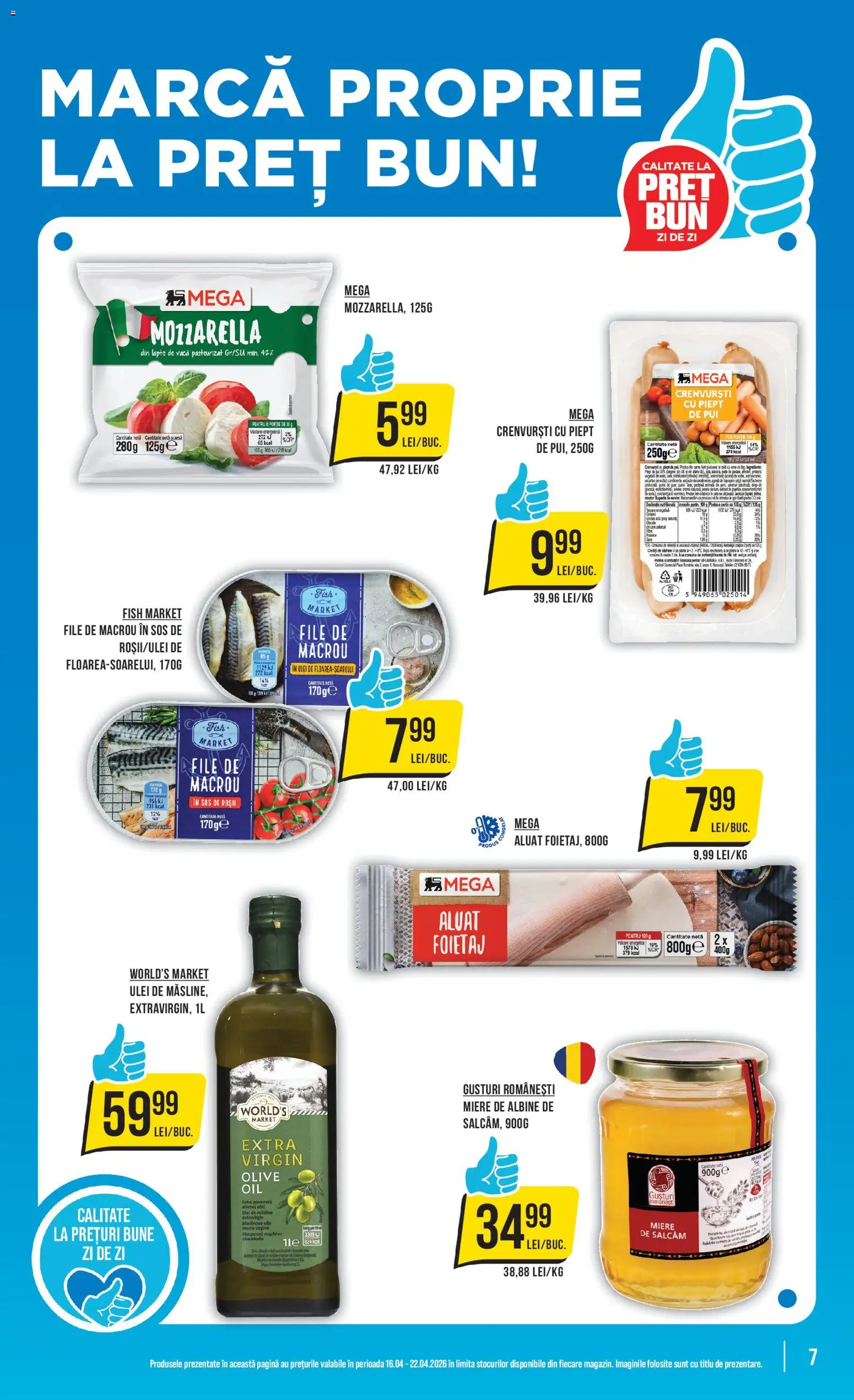 Catalog Mega Image 16 - 21 Aprilie 2026 | Pagina 7 | Produse: Aluat, Brokoli, Mozzarella, Ulei