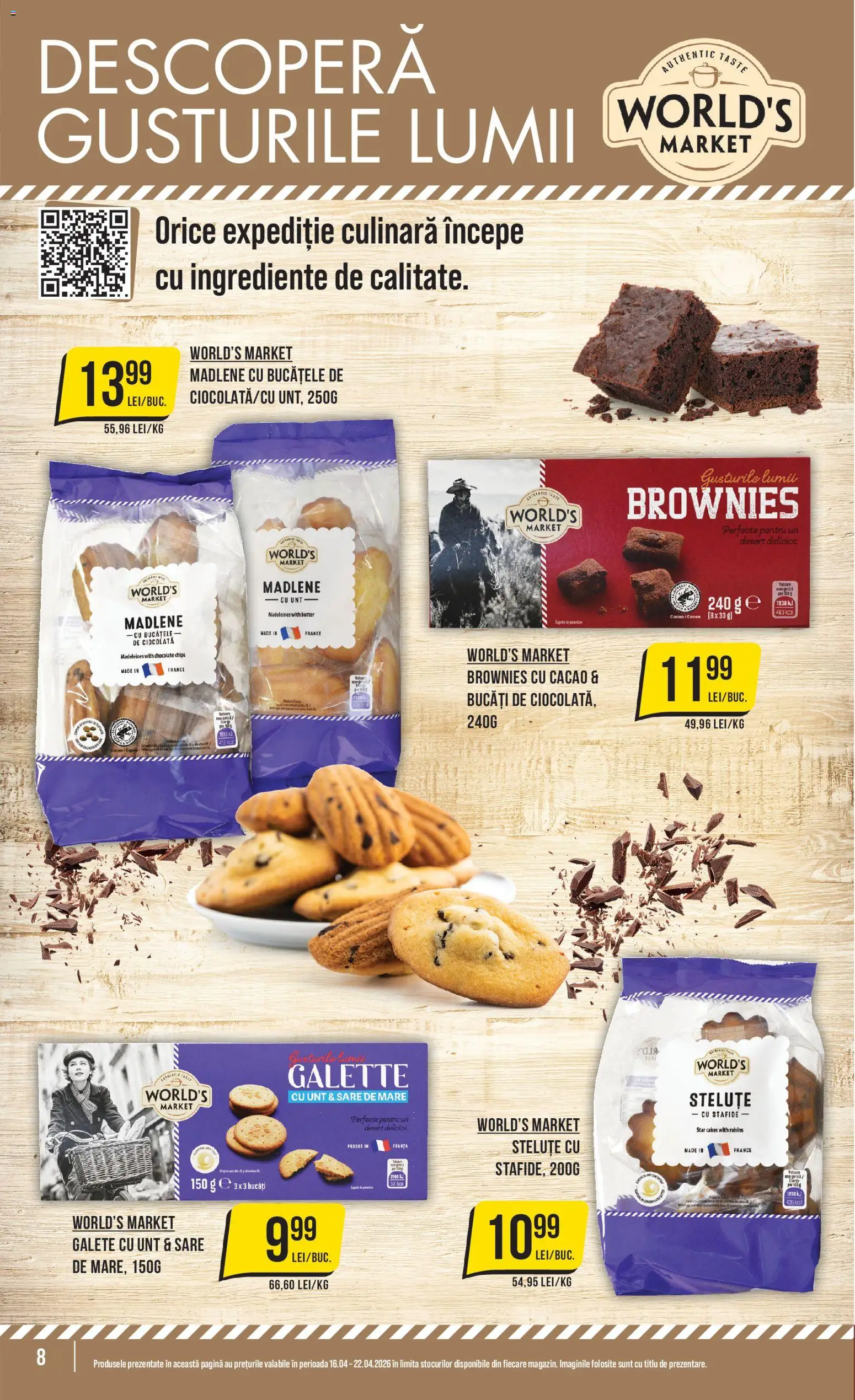 Catalog Mega Image 16 - 21 Aprilie 2026 | Pagina 8 | Produse: Unt, Ciocolată, Stafide, Sare