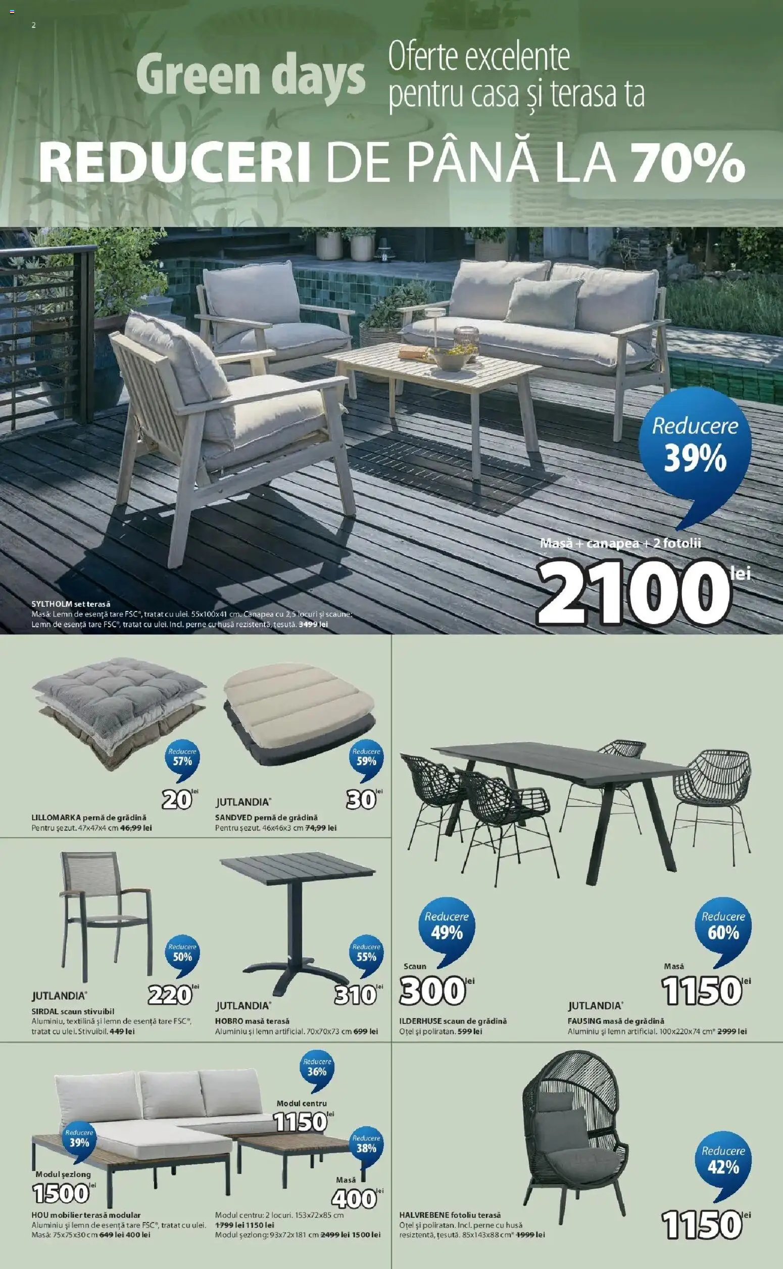 Catalog JYSK 16 - 22 Aprilie 2026 | Pagina 2 | Produse: Pernă, Fotoliu, Șezlong, Scaun