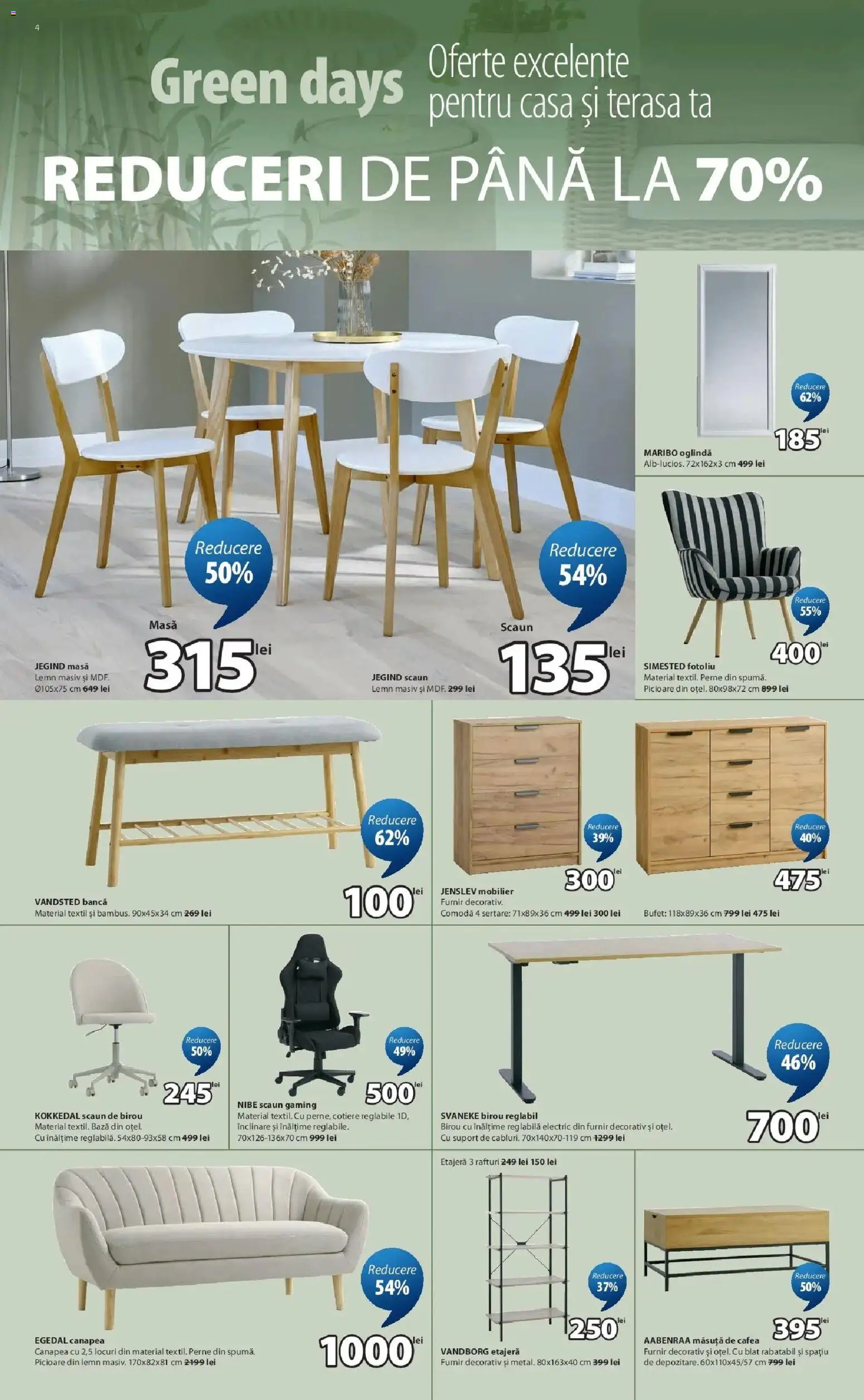 Catalog JYSK 16 - 22 Aprilie 2026 | Pagina 4 | Produse: Bufet, Comodă, Scaun de birou, Cafea