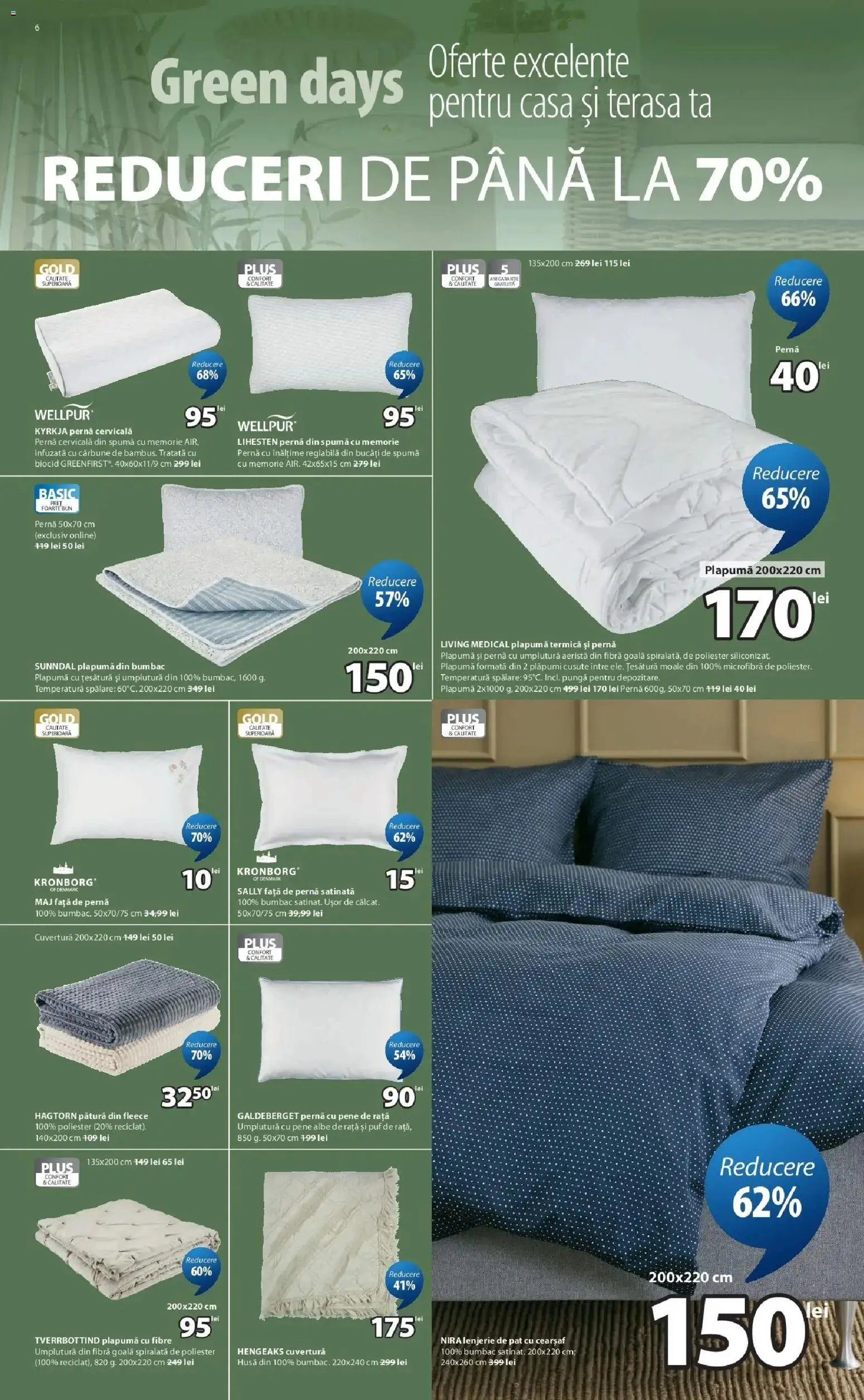 Catalog JYSK 16 - 22 Aprilie 2026 | Pagina 6 | Produse: Memorie, Pungă, Pat, Pătură