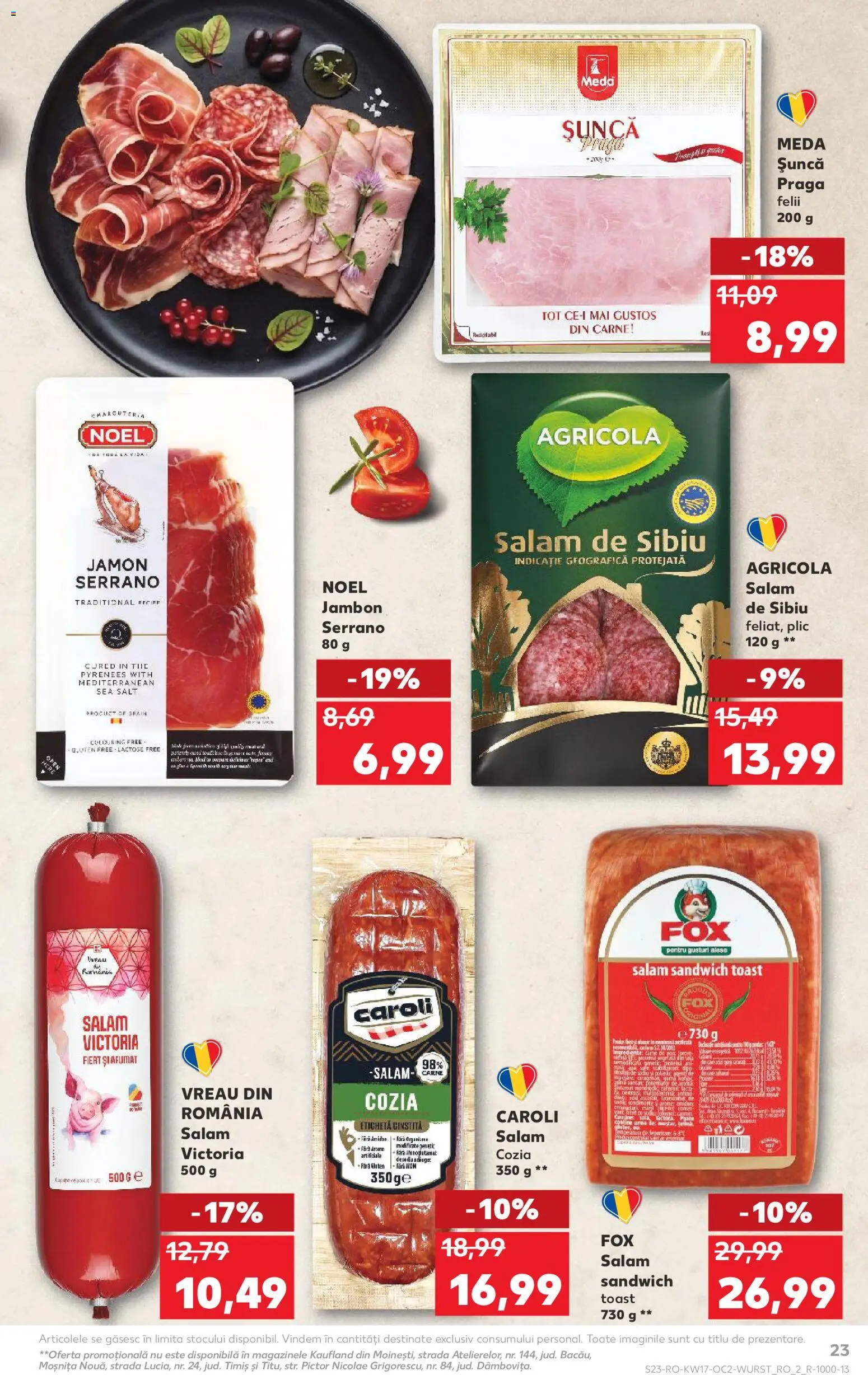Catalog Kaufland 22 - 27 Aprilie 2026 | Pagina 23 | Produse: Salam, Șuncă, Muștar