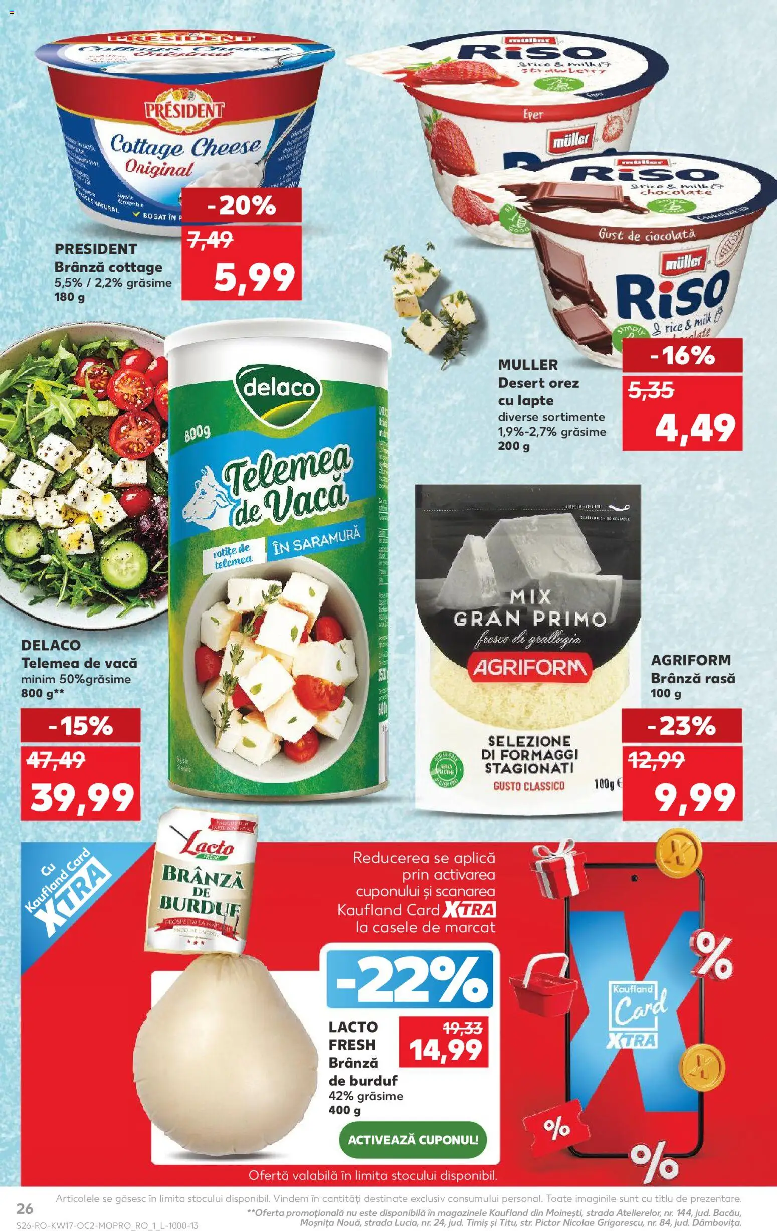 Catalog Kaufland 22 - 27 Aprilie 2026 | Pagina 26 | Produse: Light Kedi Konservesi, Lapte, Ciocolată, Orez