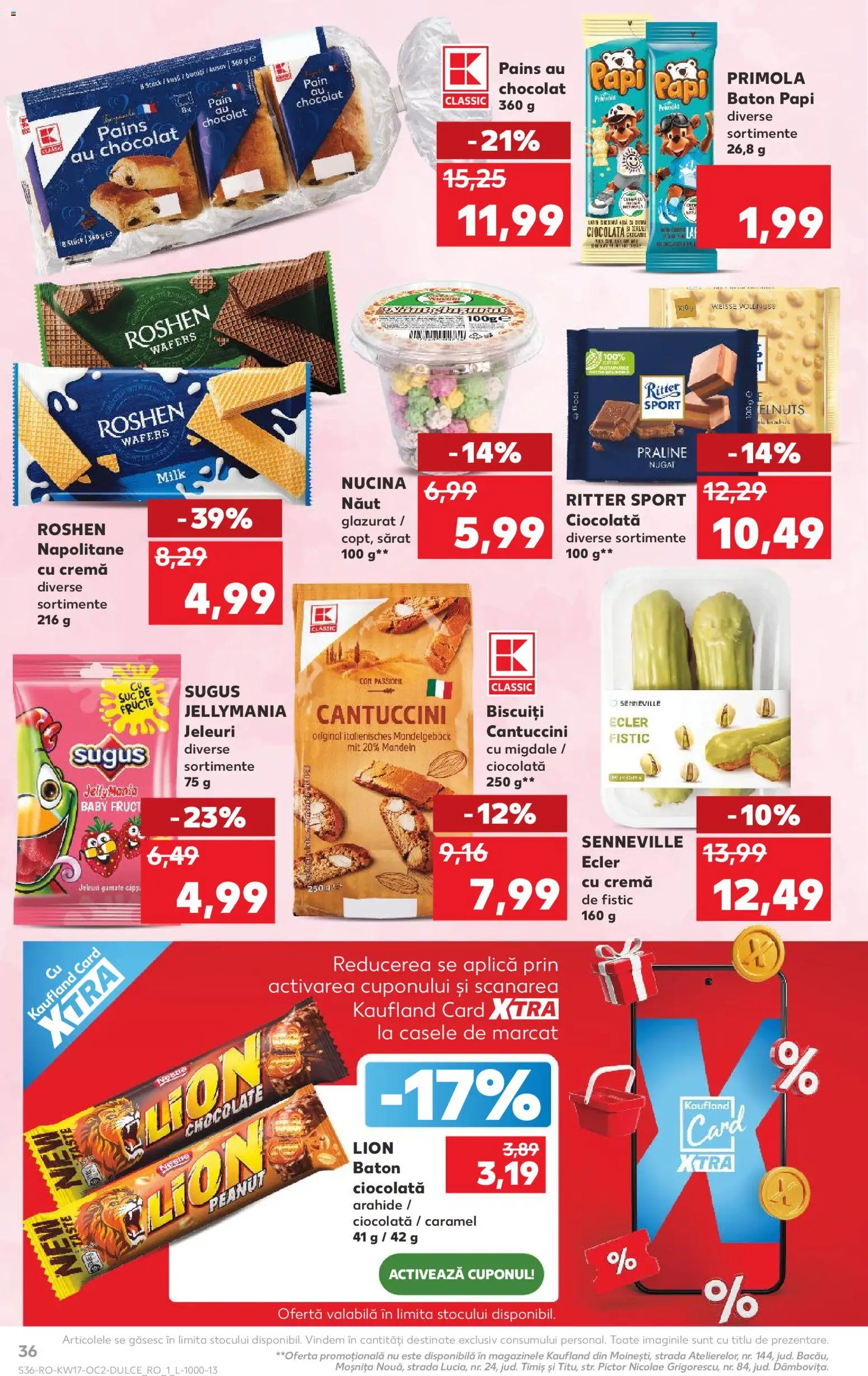 Catalog Kaufland 22 - 27 Aprilie 2026 | Pagina 36 | Produse: Praline, Ciocolată, Biscuiți, Fructe