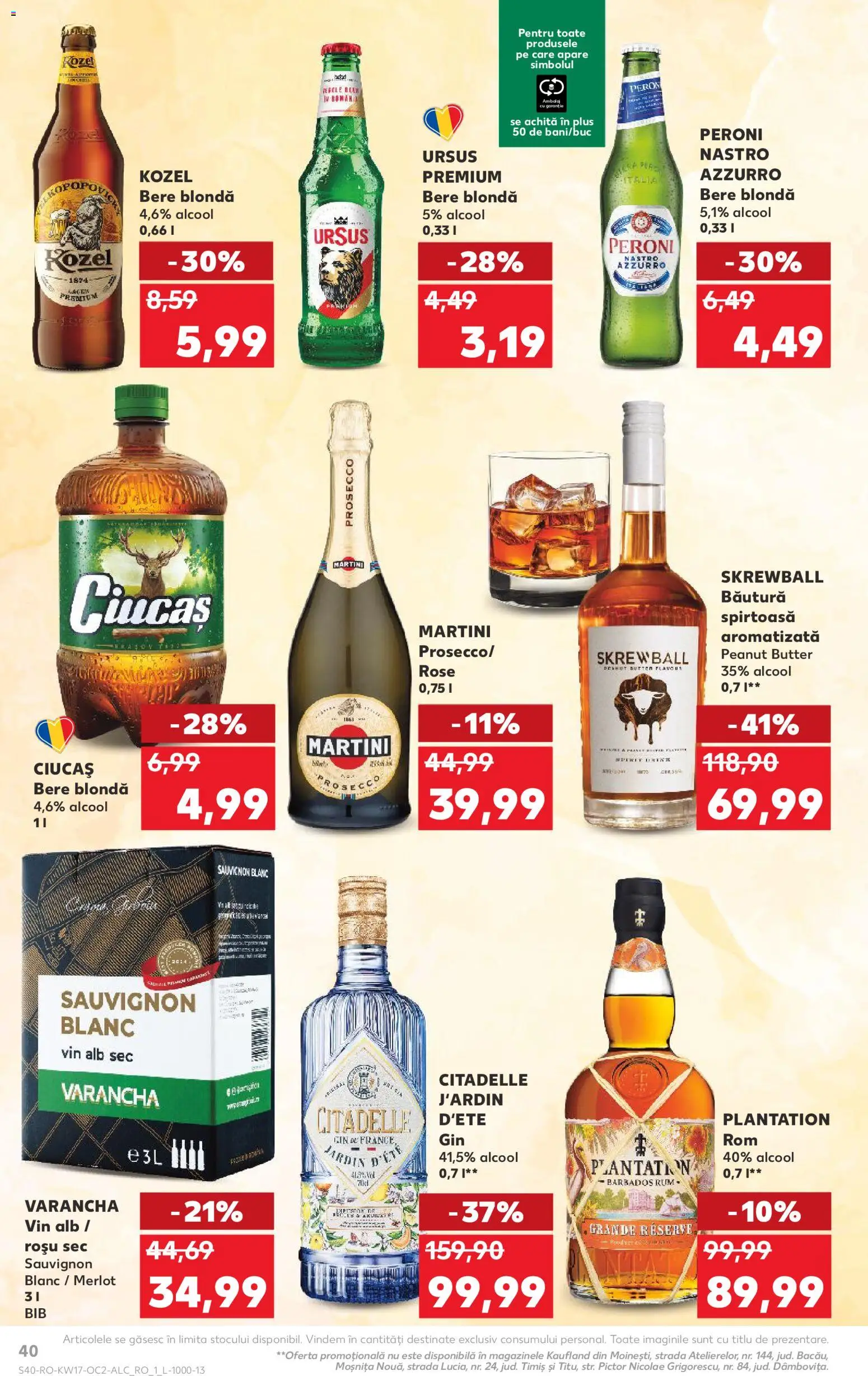 Catalog Kaufland 22 - 27 Aprilie 2026 | Pagina 40 | Produse: Yulaf, Prosecco, Vin, Bere
