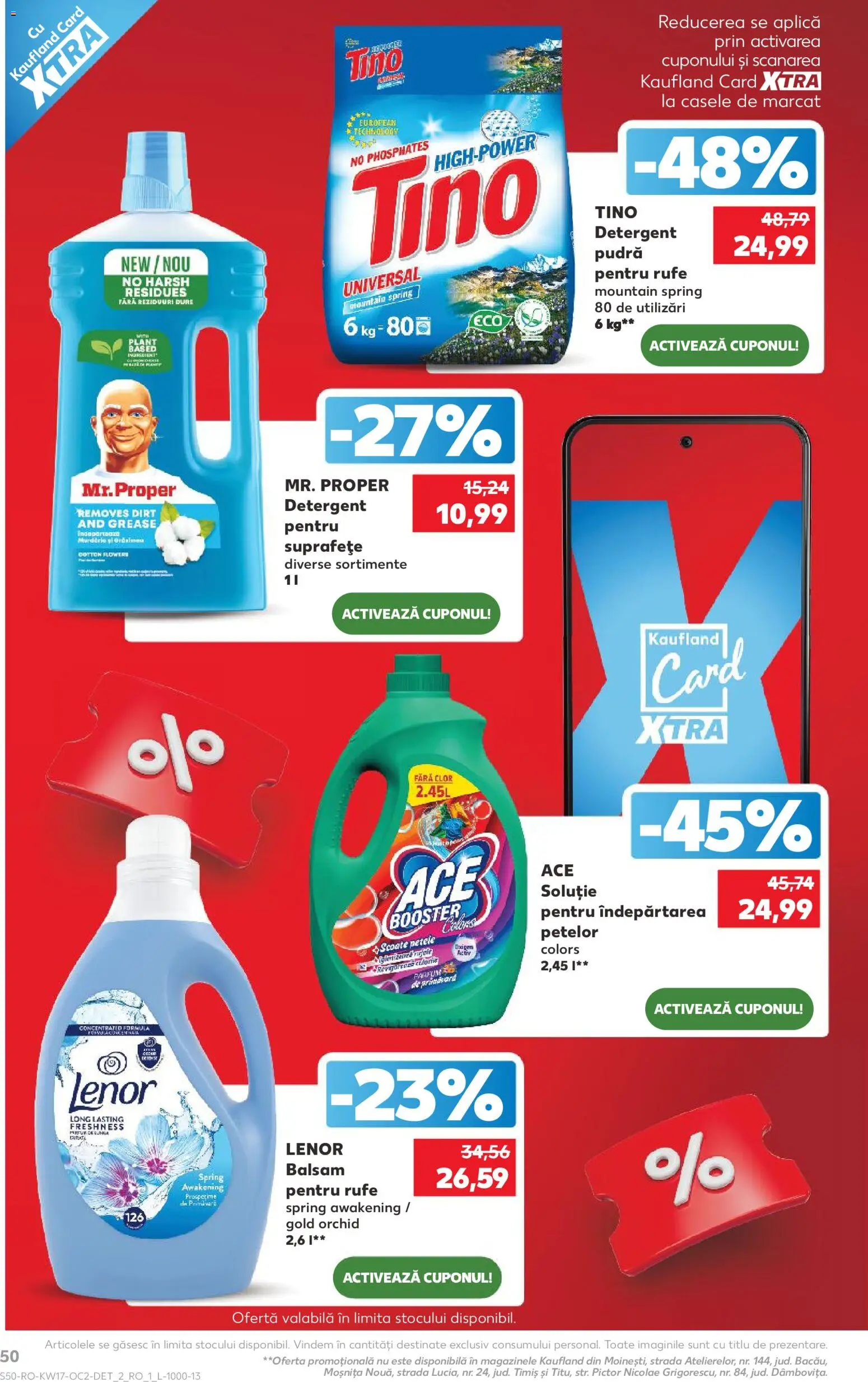 Catalog Kaufland 22 - 27 Aprilie 2026 | Pagina 50 | Produse: Pudră, Balsam, Detergent, Îndepărtarea petelor