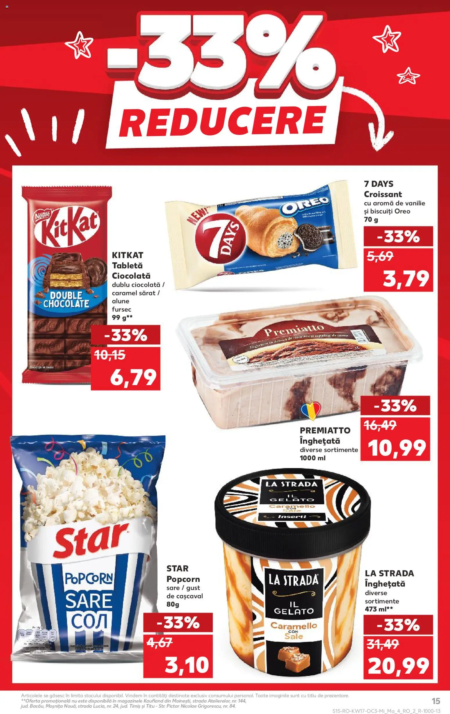 Catalog Kaufland 22 - 27 Aprilie 2026 | Pagina 15 | Produse: Alune, Biscuiți, Înghețată, Sare