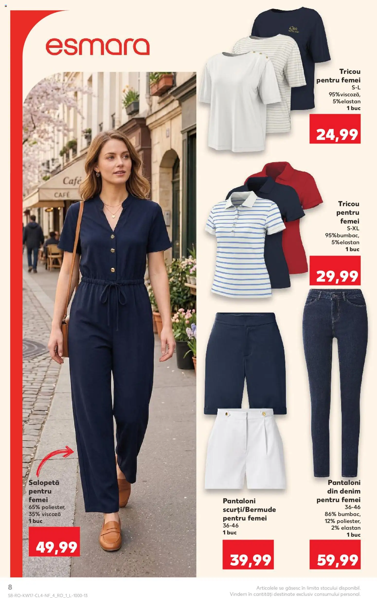Catalog Kaufland 22 - 27 Aprilie 2026 | Pagina 8 | Produse: Tricou, Pantaloni, Salopetă