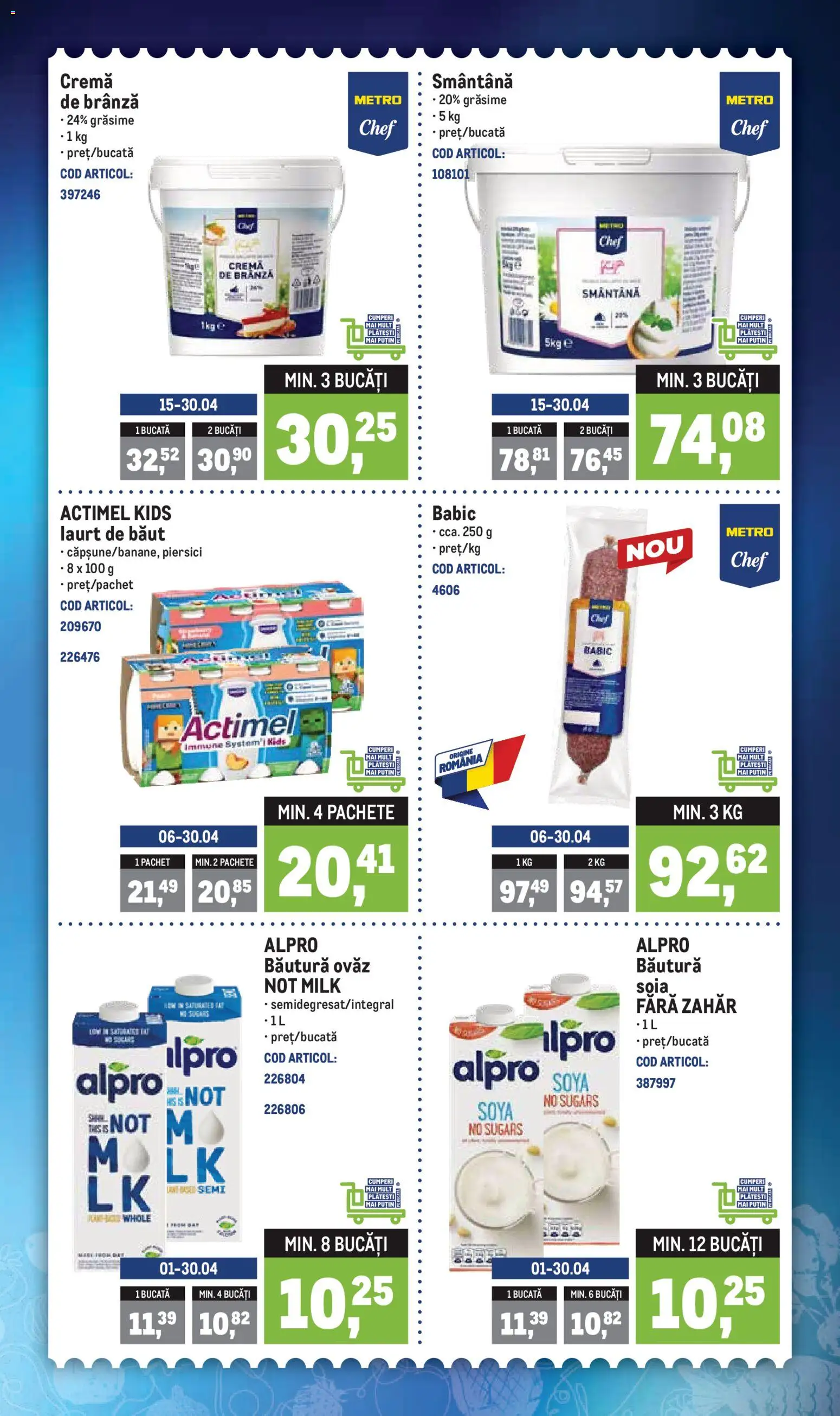 Catalog METRO 20 - 25 Aprilie 2026 | Pagina 4 | Produse: Brânză, Cremă, Smântână, Zahăr