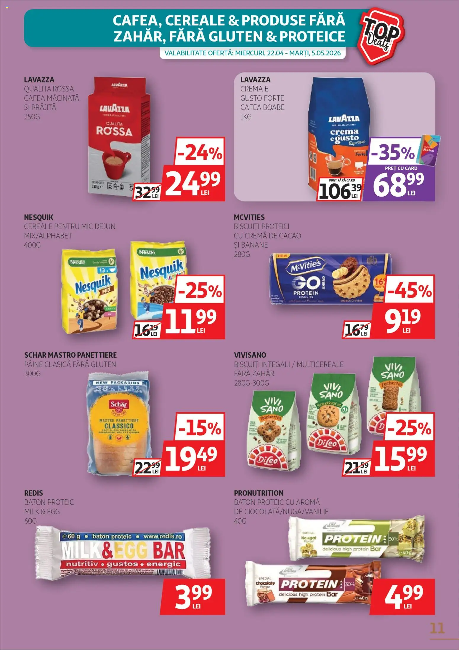 Catalog Auchan 22 Aprilie - 4 Mai 2026 | Pagina 11 | Produse: Cremă, Cafea, Banane, Cacao