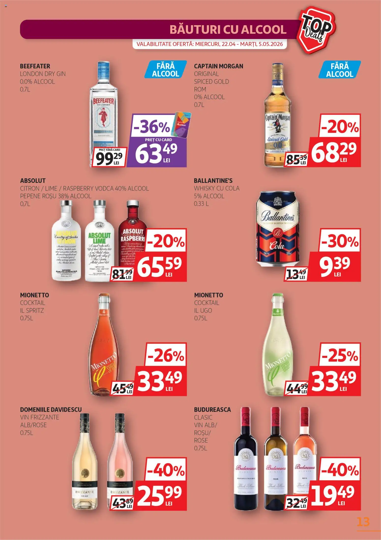 Catalog Auchan 22 Aprilie - 4 Mai 2026 | Pagina 13 | Produse: Lime, Amerikan servis, Vin, Cocktail