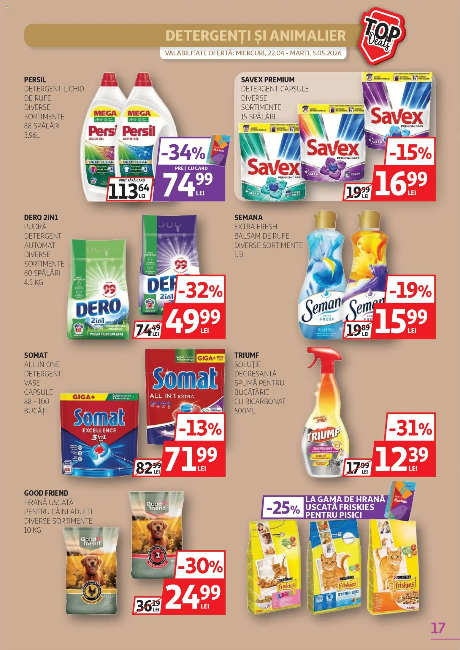 Catalog Auchan 22 Aprilie - 4 Mai 2026 | Pagina 17 | Produse: Pomelo, Pudră, Balsam, Balsam de rufe