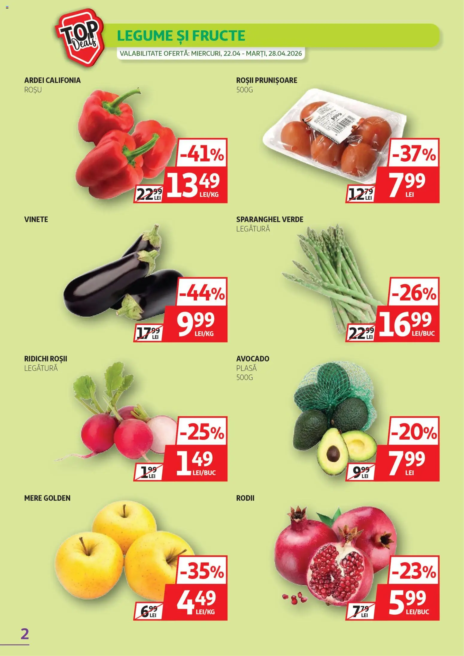 Catalog Auchan 22 Aprilie - 4 Mai 2026 | Pagina 2 | Produse: Ardei, Mere, Roșii, Legume