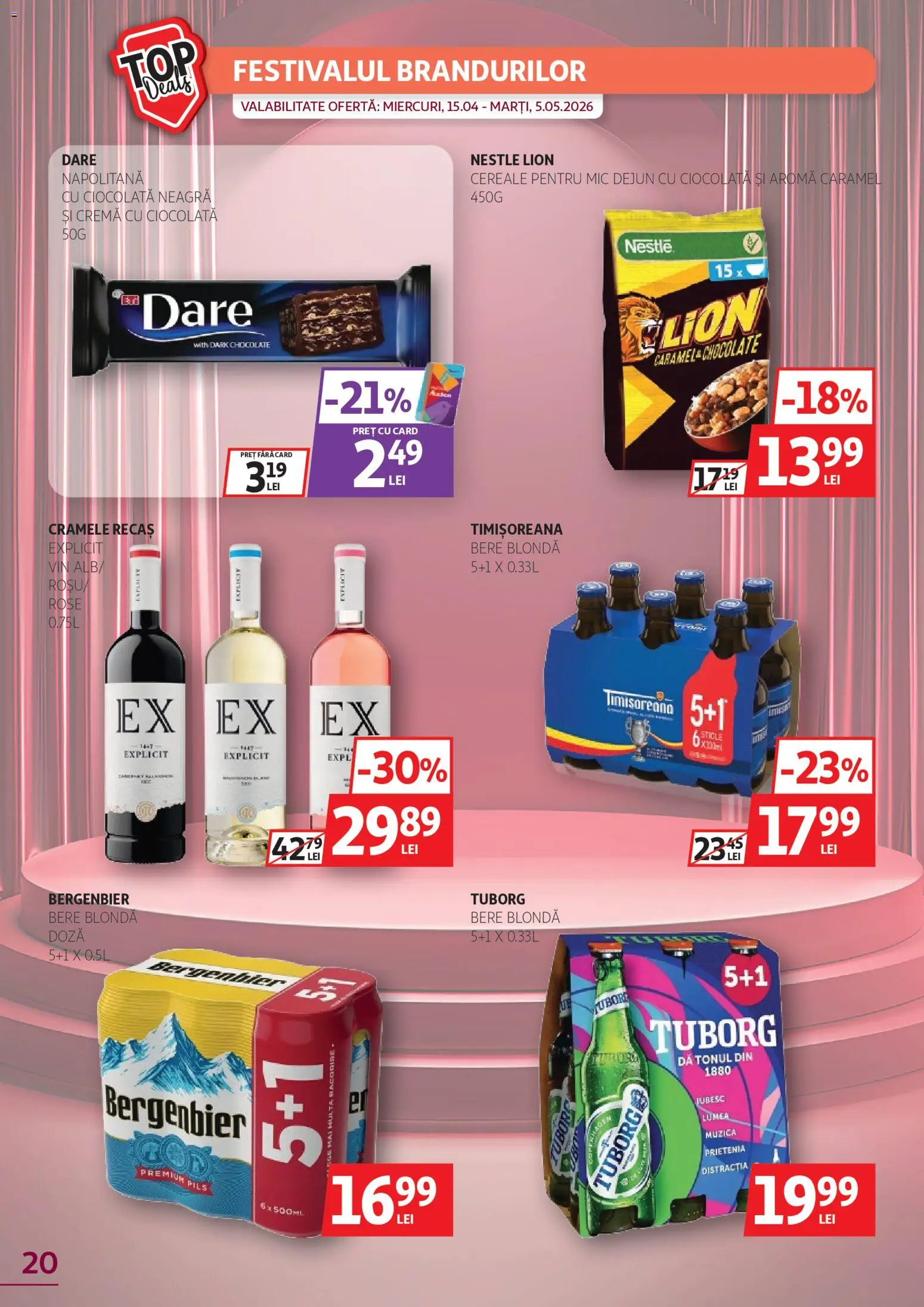 Catalog Auchan 22 Aprilie - 4 Mai 2026 | Pagina 20 | Produse: Ciocolată, Bere, Plastik Kulübe, Sos