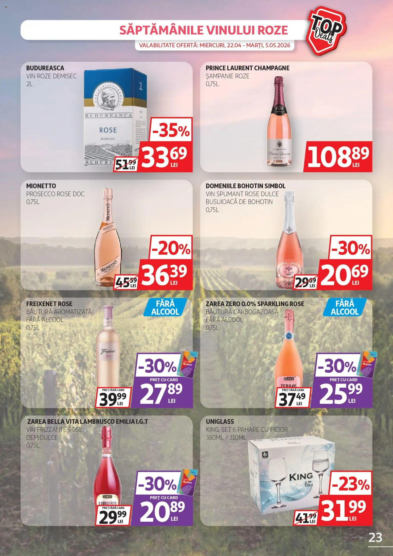 Catalog Auchan 22 Aprilie - 4 Mai 2026 | Pagina 23 | Produse: Ekmek tahtası, Prosecco, Vin, Toplu Oyuncaklar