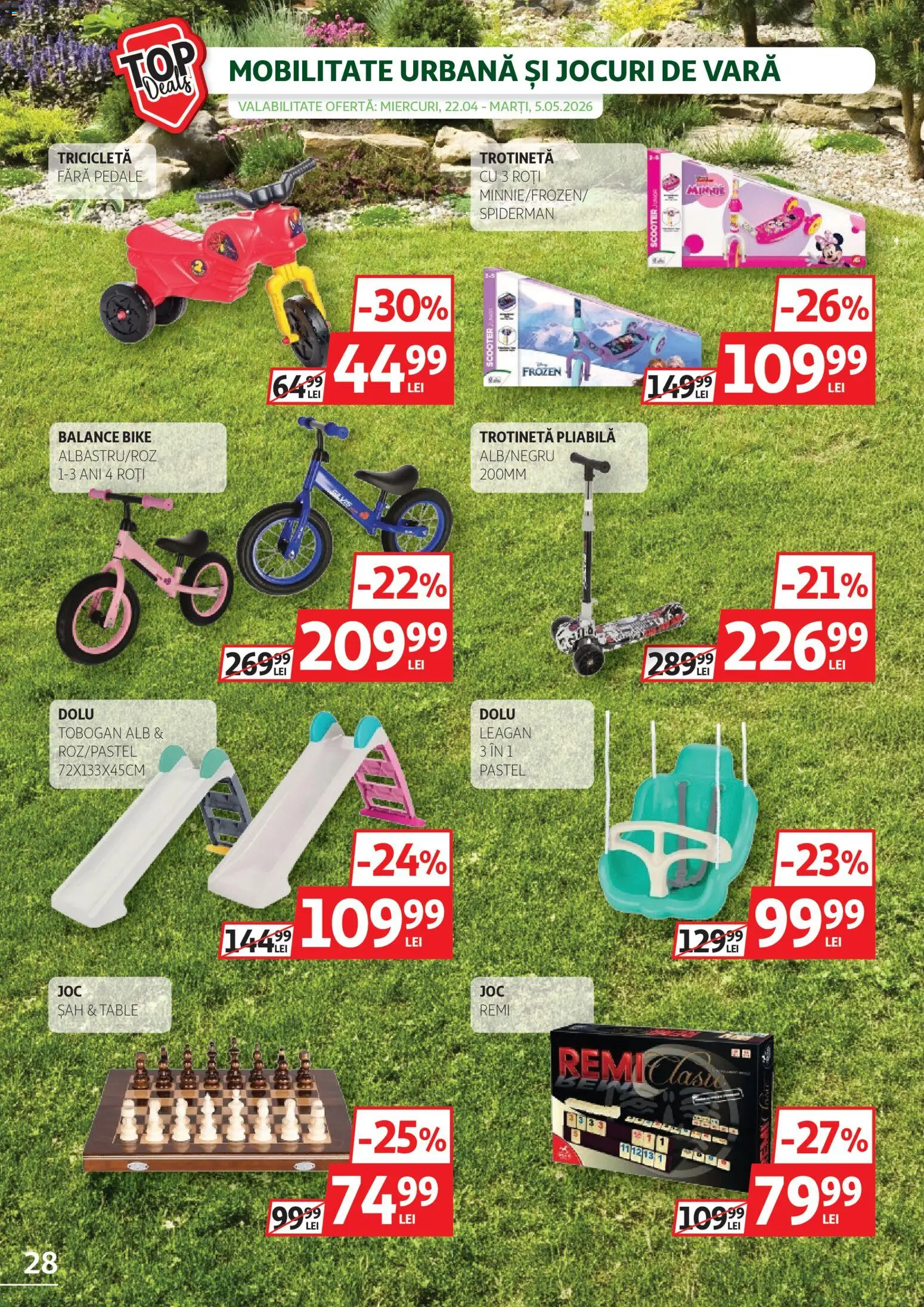Catalog Auchan 22 Aprilie - 4 Mai 2026 | Pagina 28 | Produse: Trotinetă