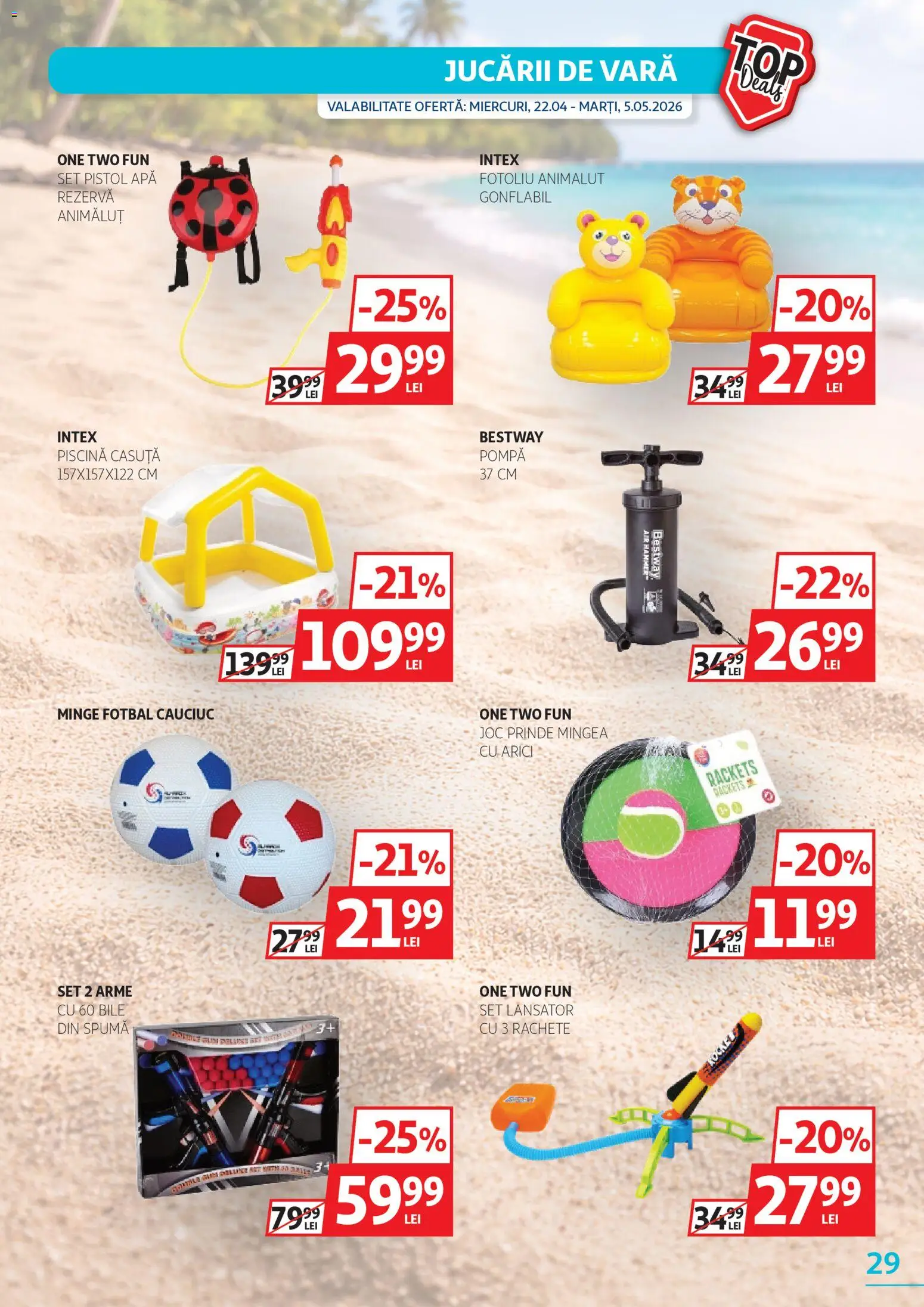 Catalog Auchan 22 Aprilie - 4 Mai 2026 | Pagina 29 | Produse: Joc, Piscină, Fotoliu, Apă