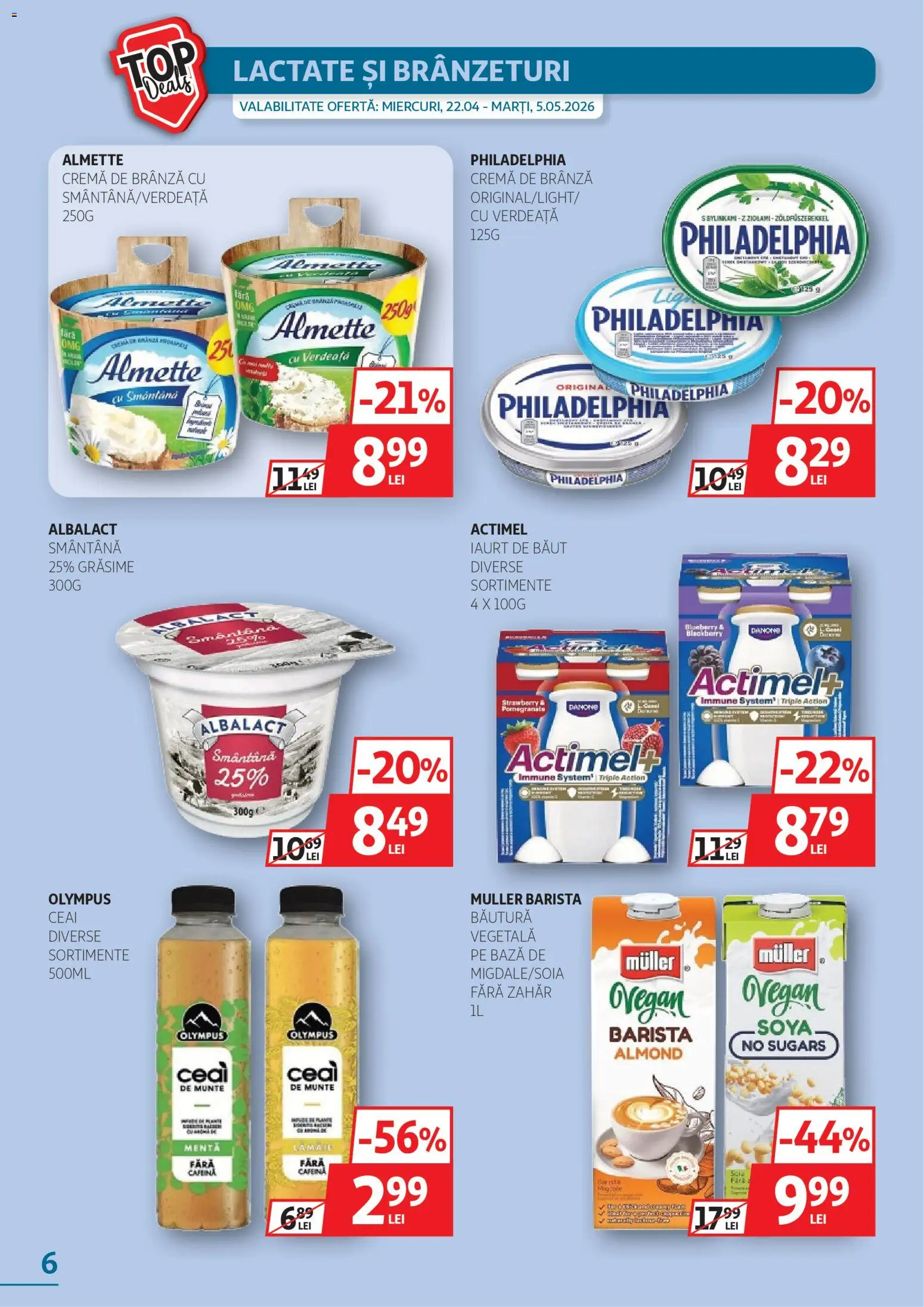 Catalog Auchan 22 Aprilie - 4 Mai 2026 | Pagina 6 | Produse: Cremă, Ceai, Zahăr, Verdeață
