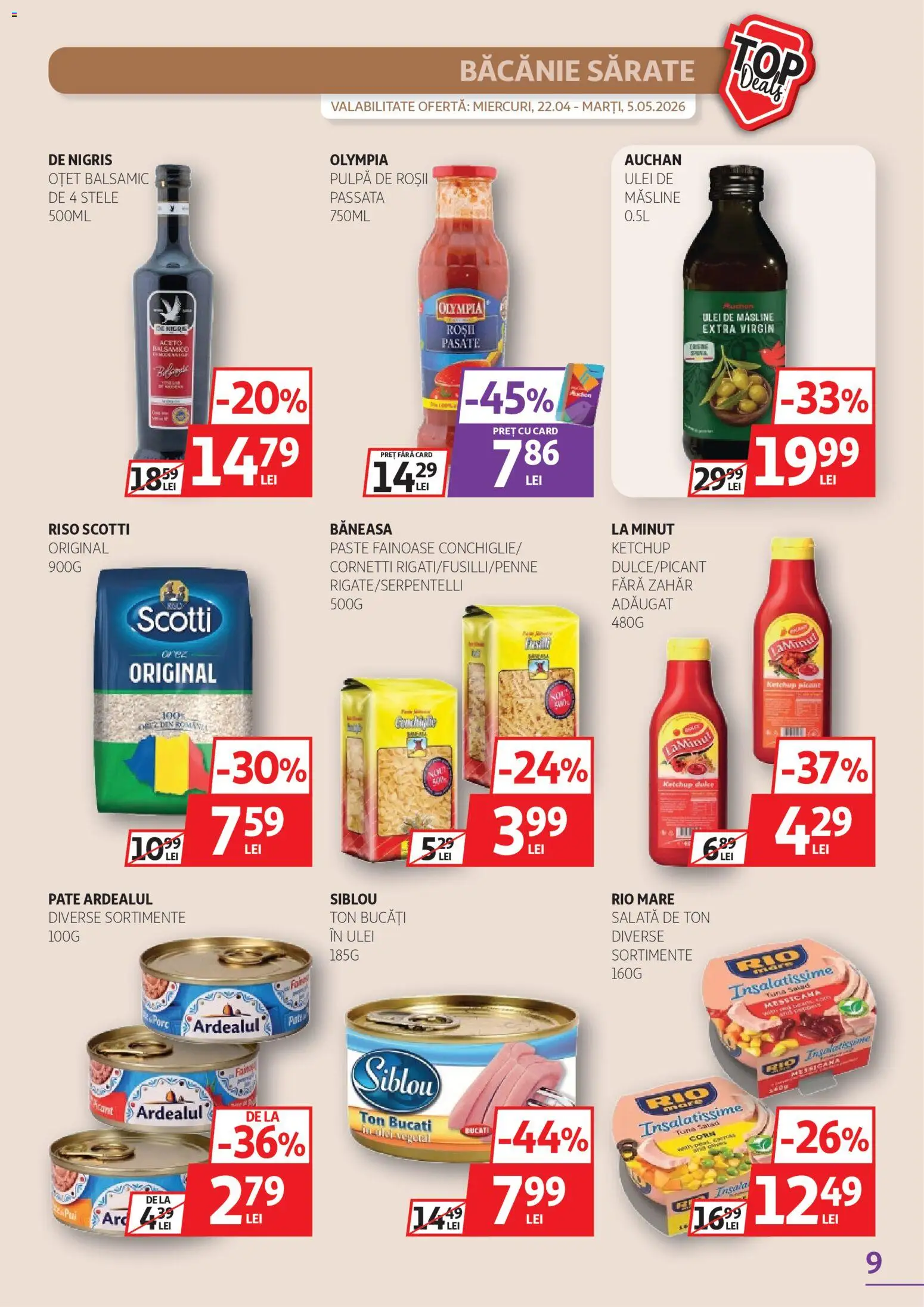 Catalog Auchan 22 Aprilie - 4 Mai 2026 | Pagina 9 | Produse: Ulei, Roșii, Paste, Ketchup