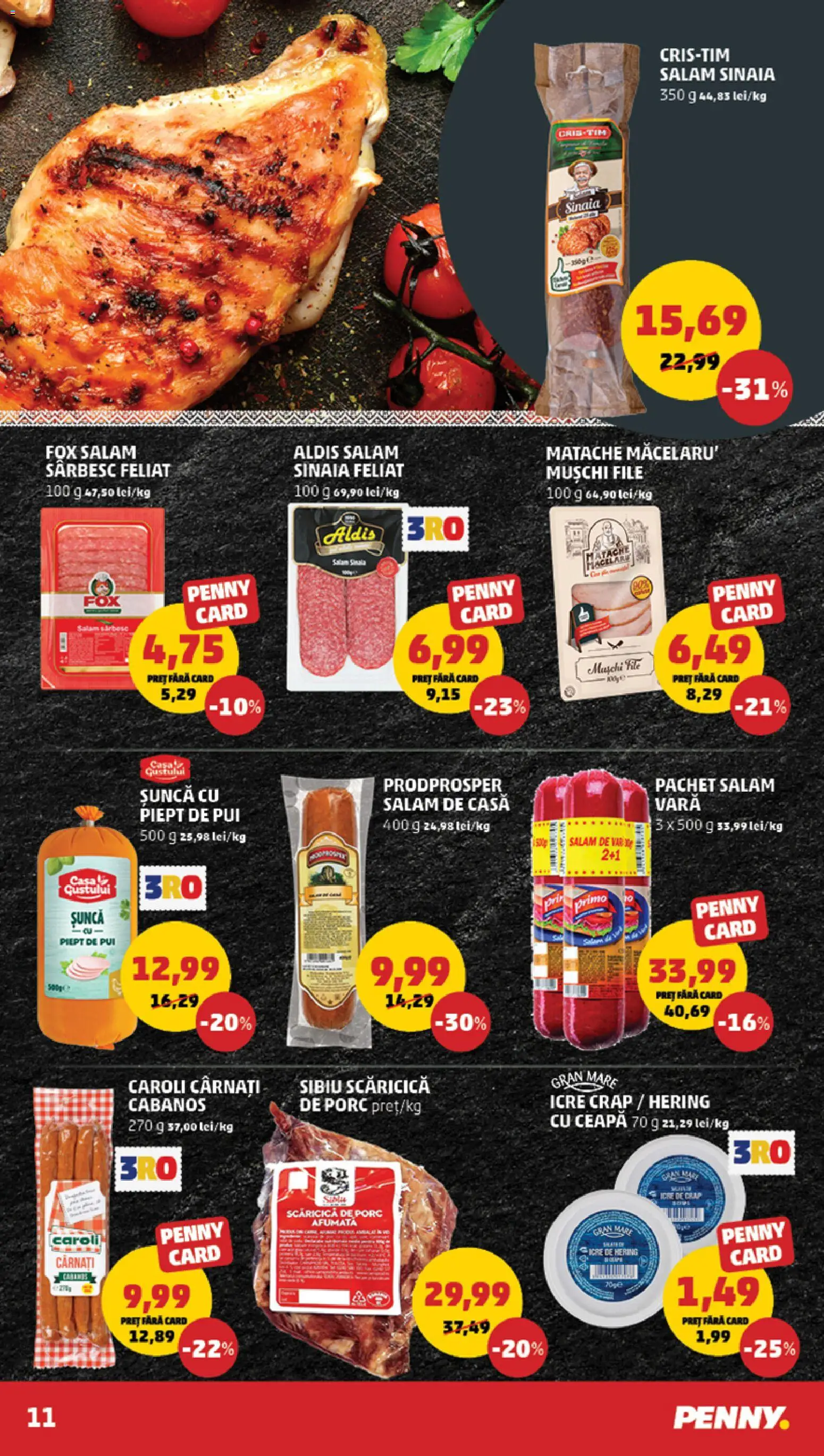 Catalog PENNY Market 22 - 27 Aprilie 2026 | Pagina 11 | Produse: Hacıyatmaz Kedi Oyuncağı, Salam, Șuncă, Cârnați