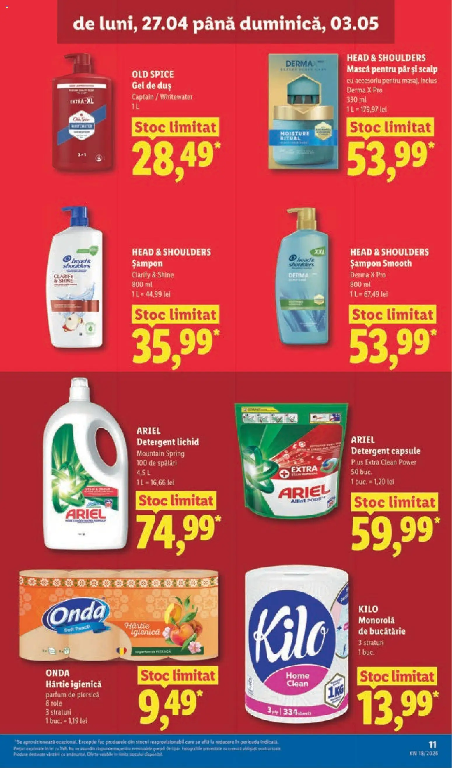 Catalog LIDL 27 Aprilie - 2 Mai 2026 | Pagina 11 | Produse: Kısırlaştırılmış Kedi Maması, Role, Parfum, Șampon