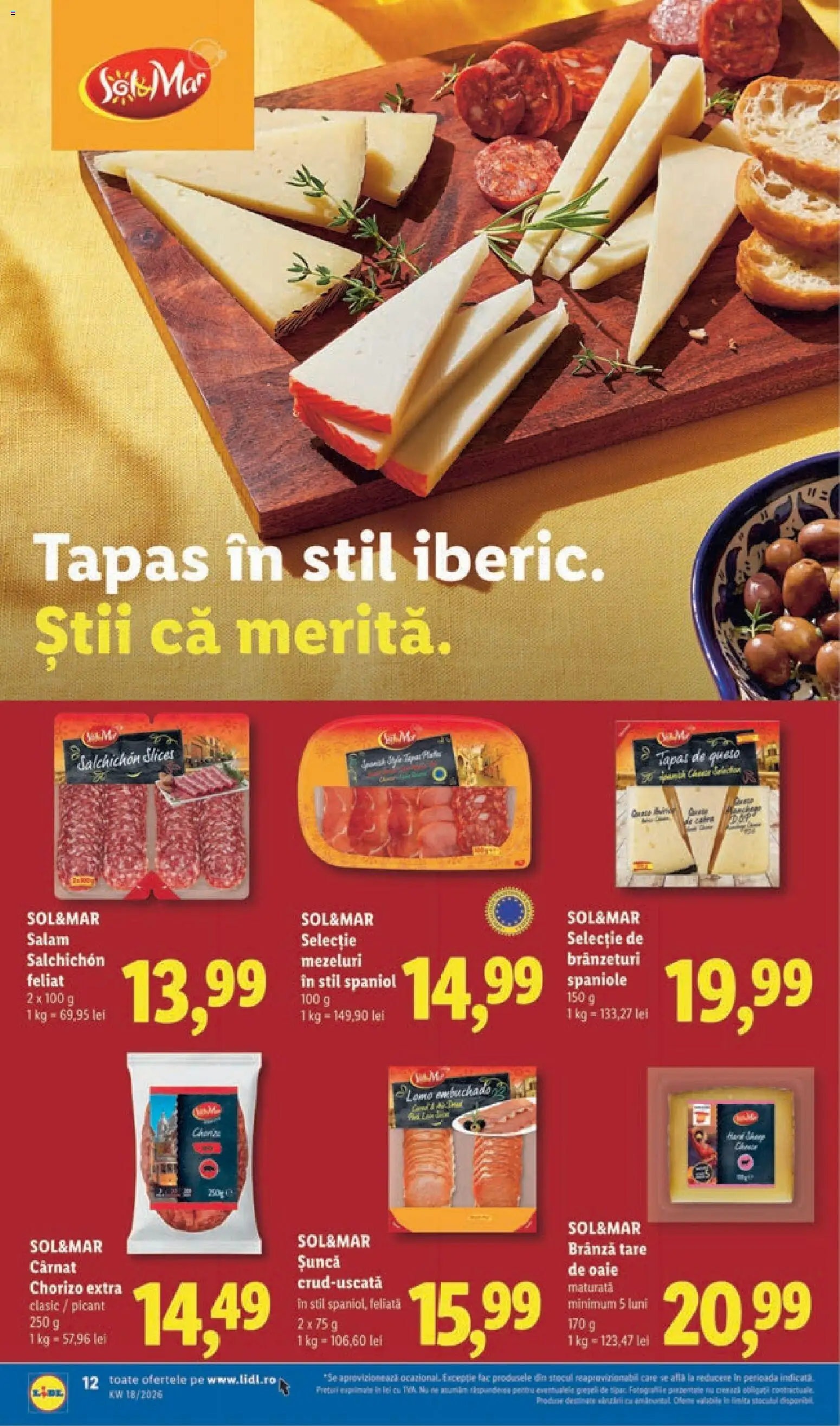 Catalog LIDL 27 Aprilie - 2 Mai 2026 | Pagina 12 | Produse: Brânză, Salam, Șuncă