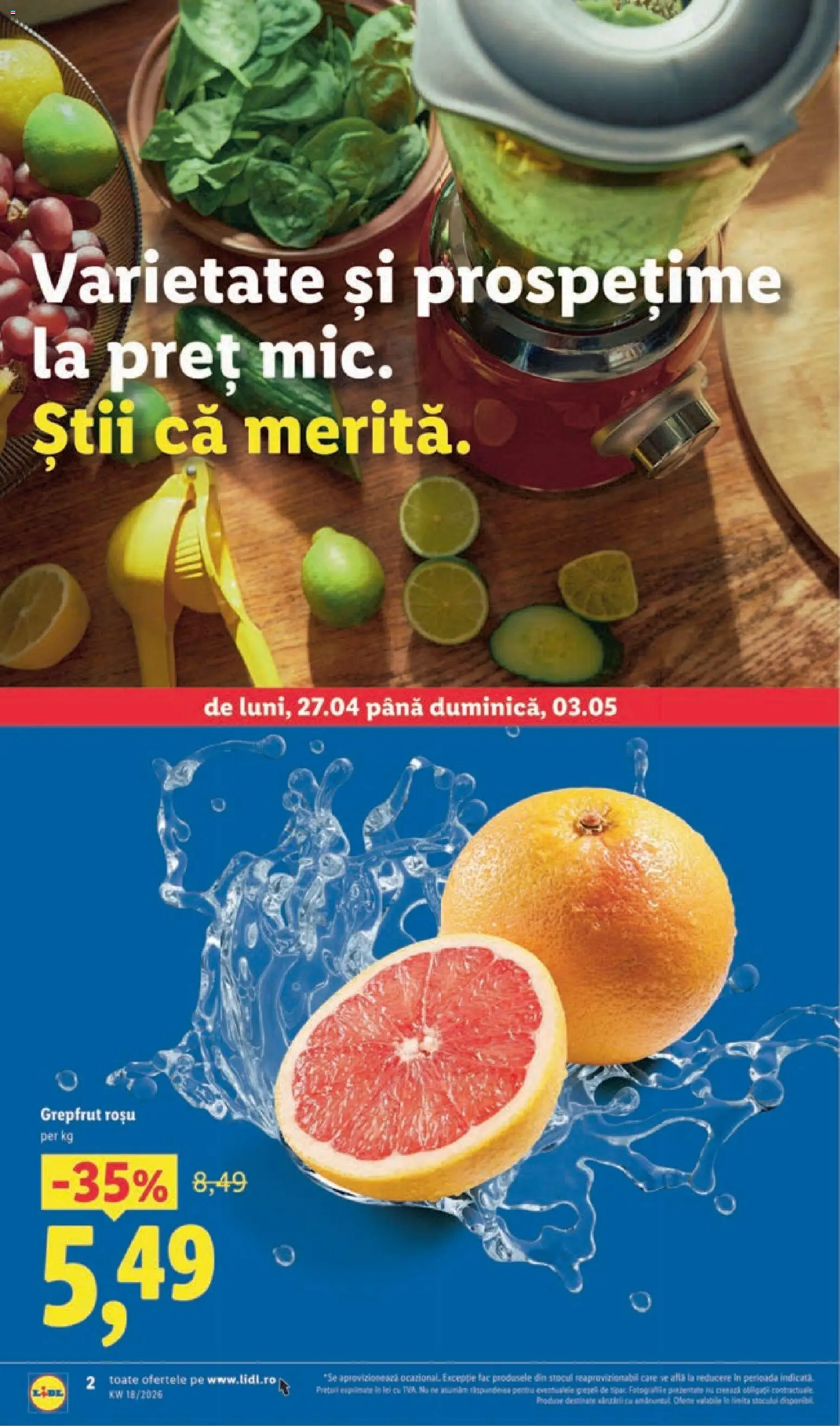 Catalog LIDL 27 Aprilie - 2 Mai 2026 | Pagina 2 | Produse: Grepfrut