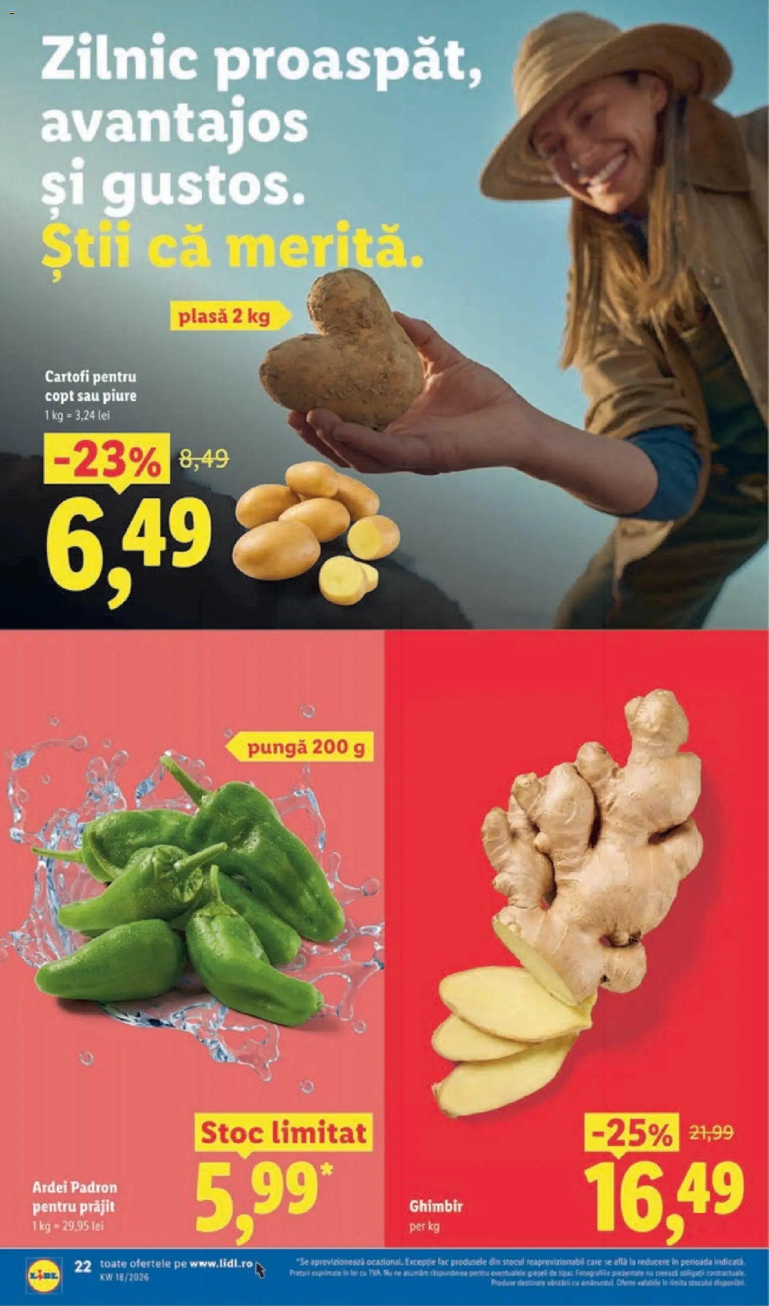 Catalog LIDL 27 Aprilie - 2 Mai 2026 | Pagina 22 | Produse: Pungă, Ardei, Cartofi