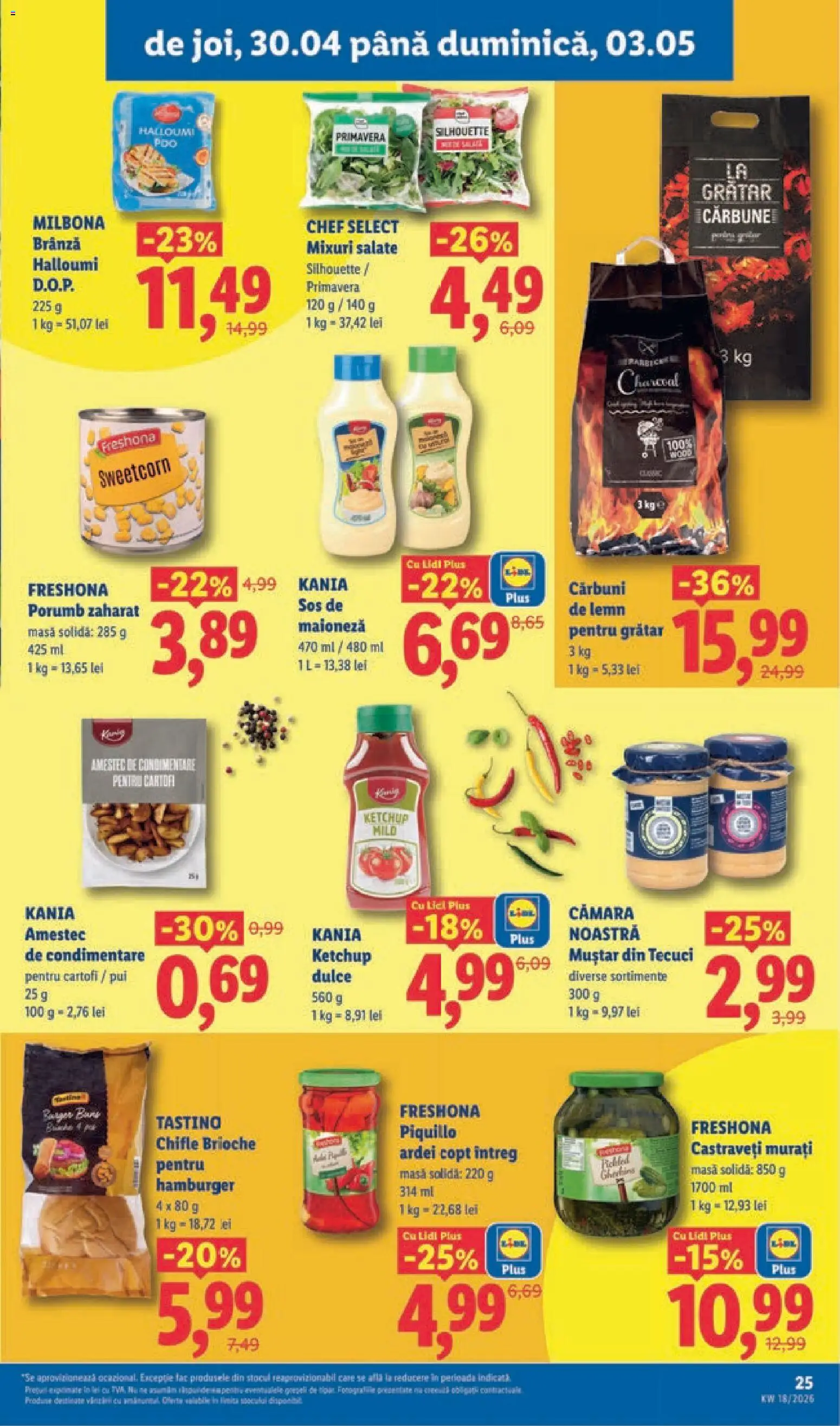 Catalog LIDL 27 Aprilie - 2 Mai 2026 | Pagina 25 | Produse: Masă, Mixuri salate, Castraveți, Maioneză