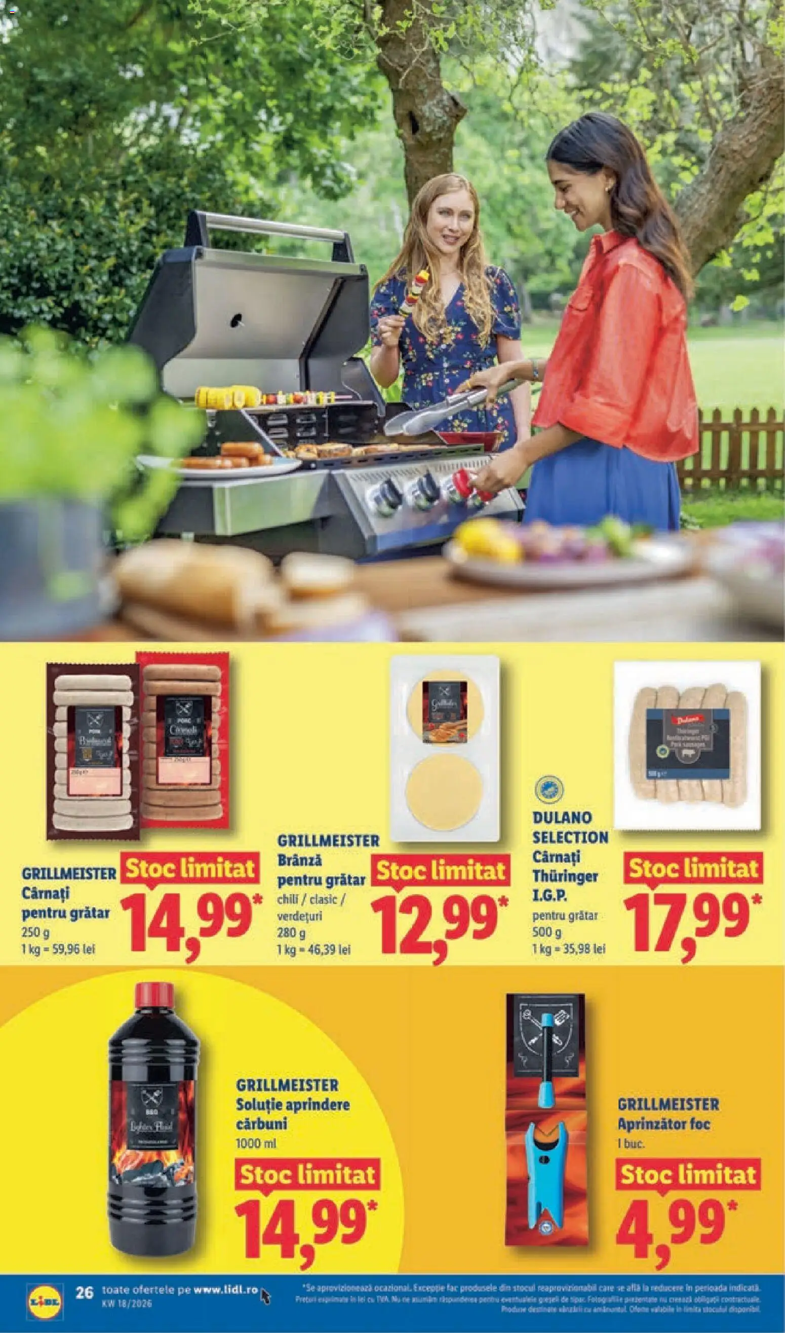 Catalog LIDL 27 Aprilie - 2 Mai 2026 | Pagina 26 | Produse: Grătar, Brânză, Cârnați