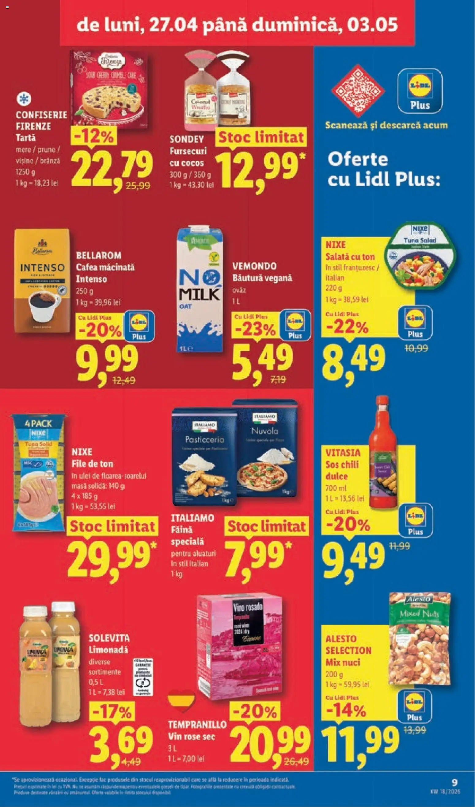 Catalog LIDL 27 Aprilie - 2 Mai 2026 | Pagina 9 | Produse: Sıcak su torbası, Brânză, Mere, Sos