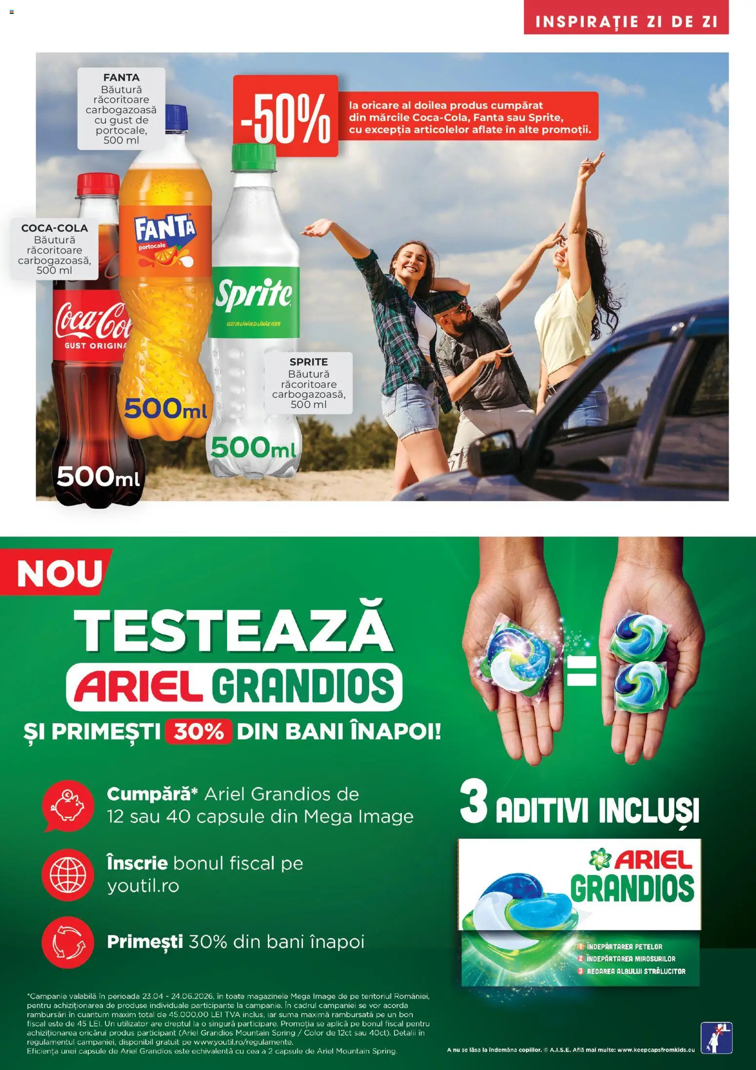 Catalog Mega Image 23 Aprilie - 25 Mai 2026 | Pagina 13 | Produse: Portocale, Îndepărtarea petelor, Lămâie