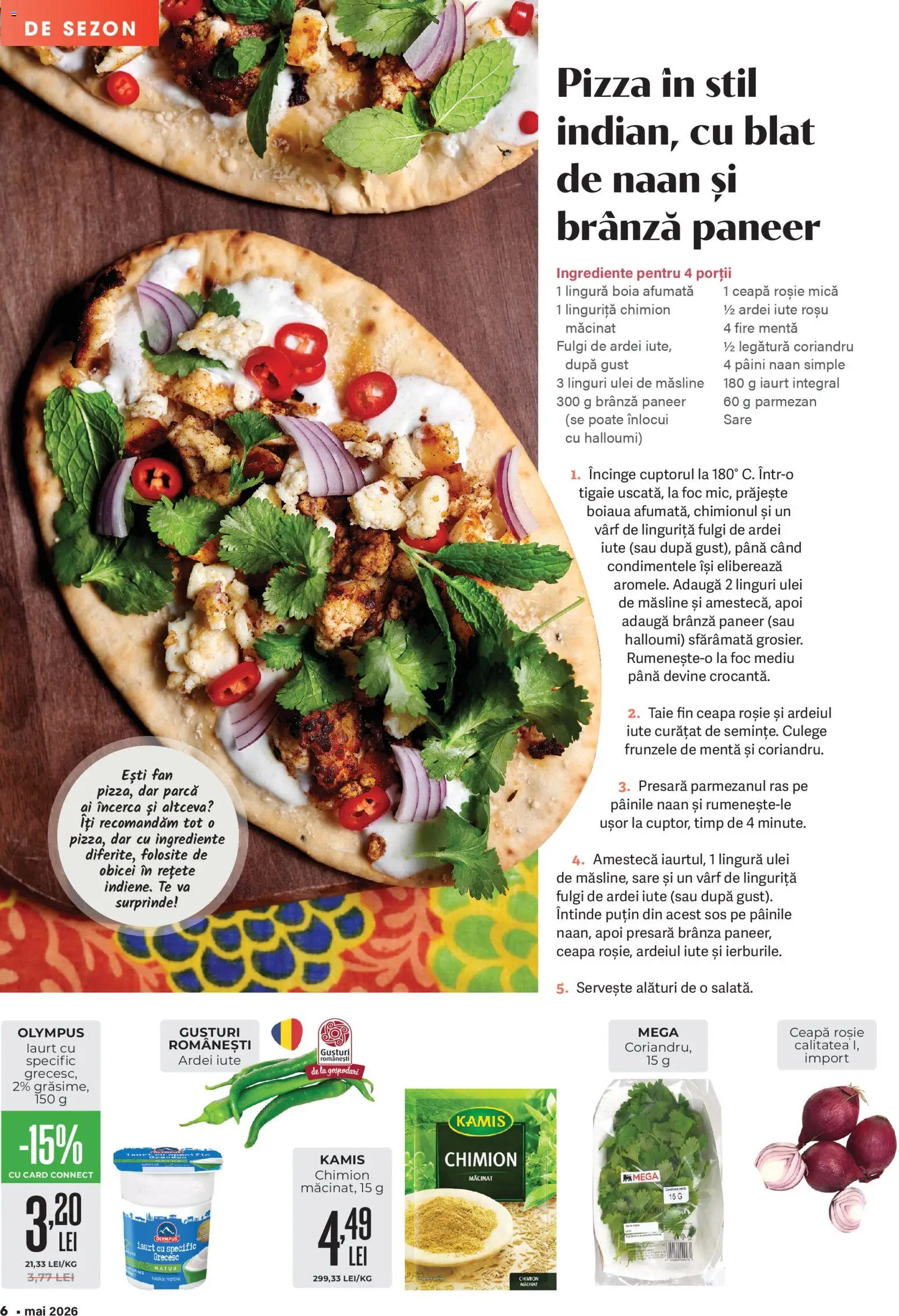 Catalog Mega Image 23 Aprilie - 25 Mai 2026 | Pagina 6 | Produse: Ardei iute, Brânză, Pizza, Sare